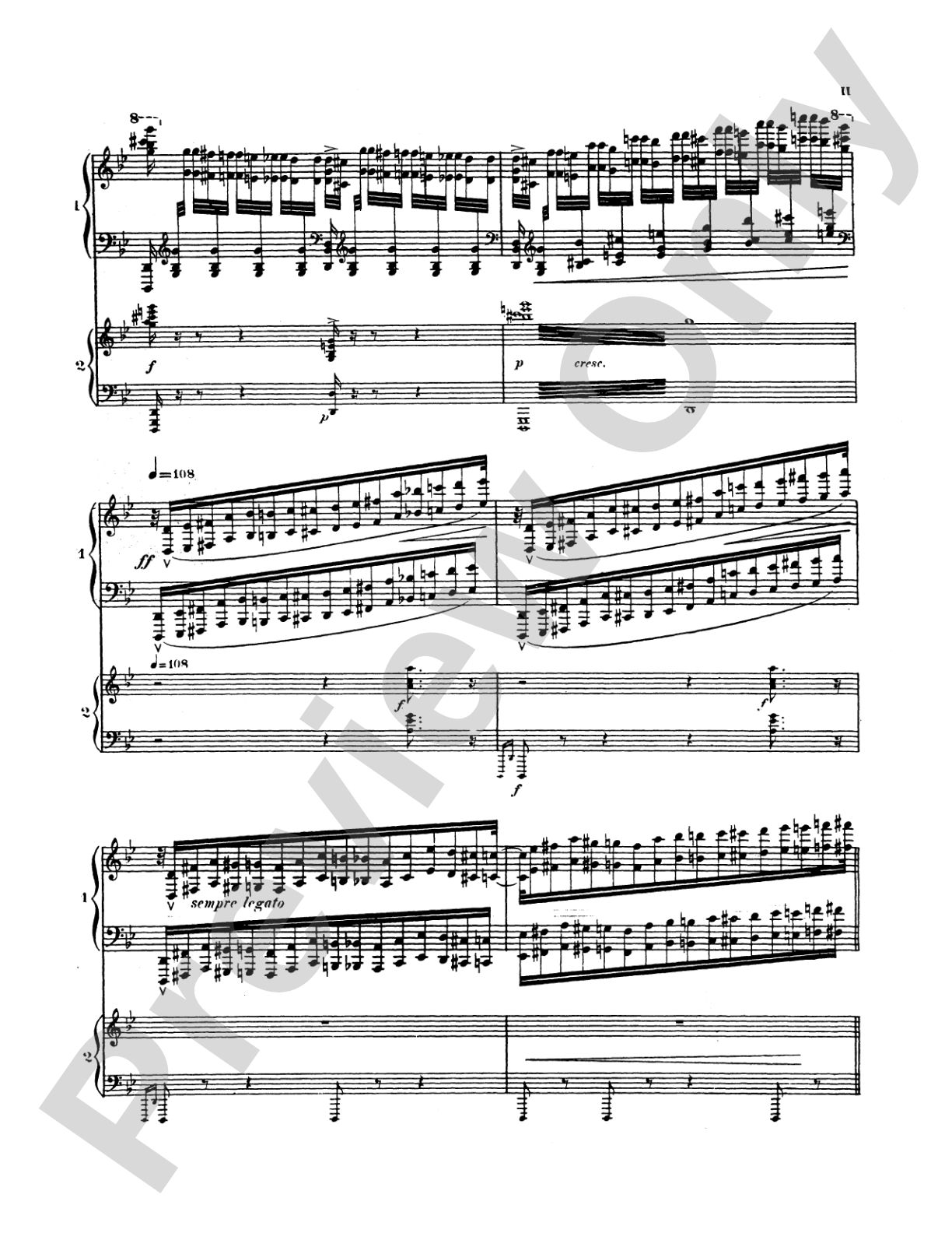 Saint-Saëns: Piano Concerto No. 2 in G Minor, Op. 22: Piano Duo (2 Pianos, 4 Hands) Book (2 copies required)