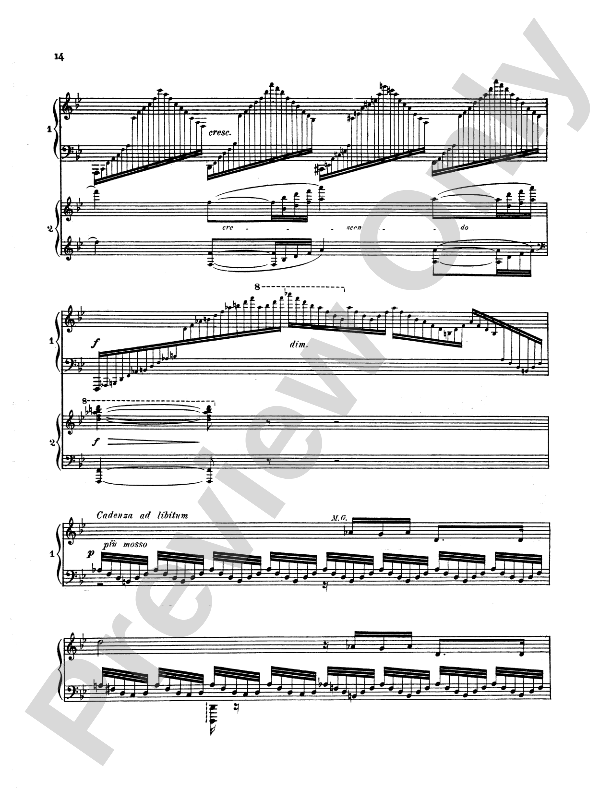 Saint-Saëns: Piano Concerto No. 2 in G Minor, Op. 22: Piano Duo (2 Pianos, 4 Hands) Book (2 copies required)