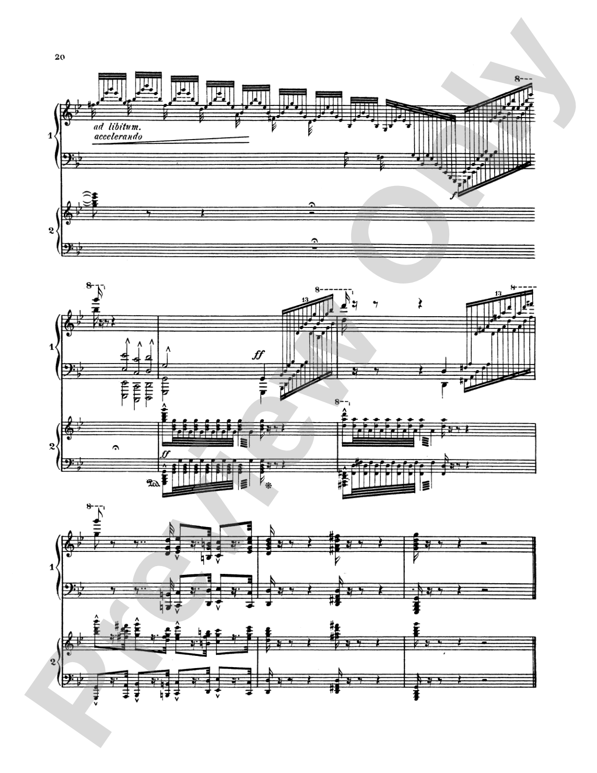 Saint-Saëns: Piano Concerto No. 2 in G Minor, Op. 22: Piano Duo (2 Pianos, 4 Hands) Book (2 copies required)