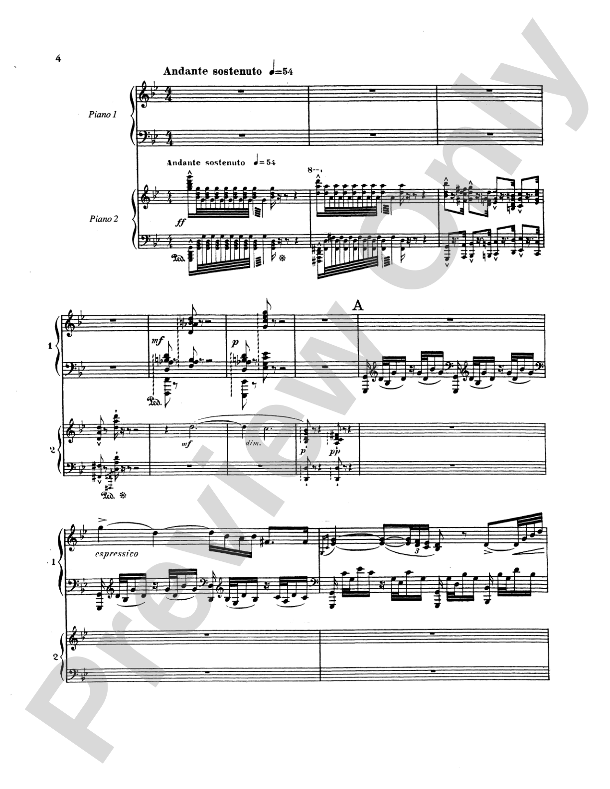 Saint-Saëns: Piano Concerto No. 2 in G Minor, Op. 22: Piano Duo (2 Pianos, 4 Hands) Book (2 copies required)