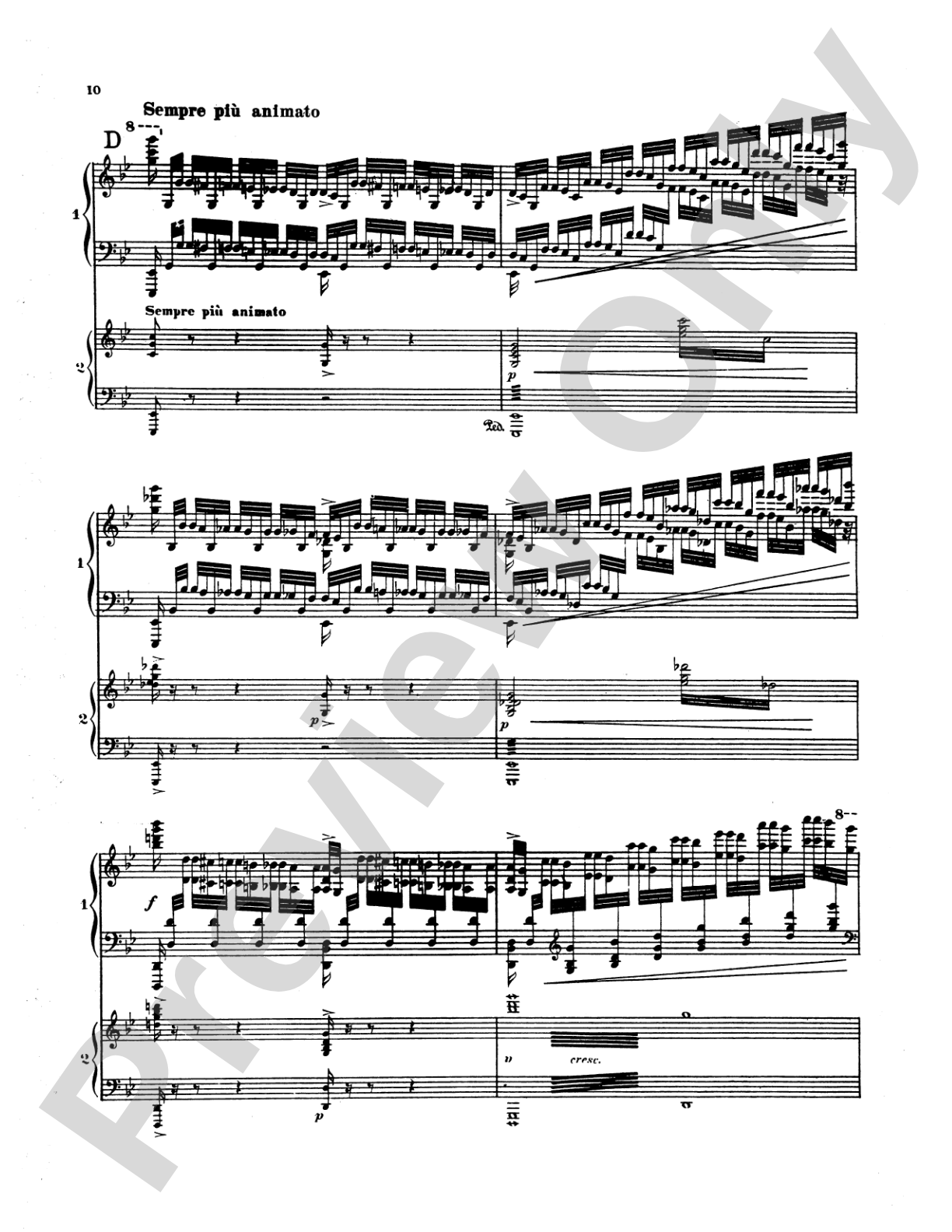 Saint-Saëns: Piano Concerto No. 2 in G Minor, Op. 22: Piano Duo (2 Pianos, 4 Hands) Book (2 copies required)