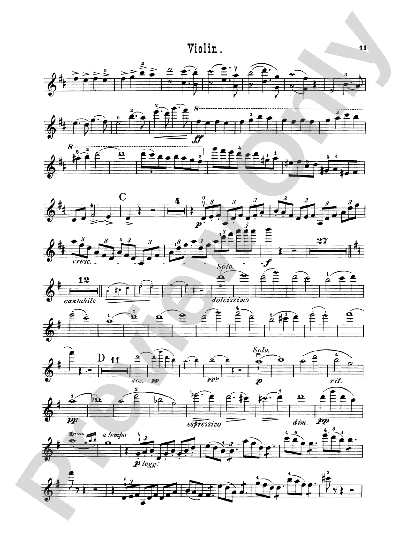 Saint-Saëns: Violin Concerto No. 3 in B Minor, Op. 61: Violin Book