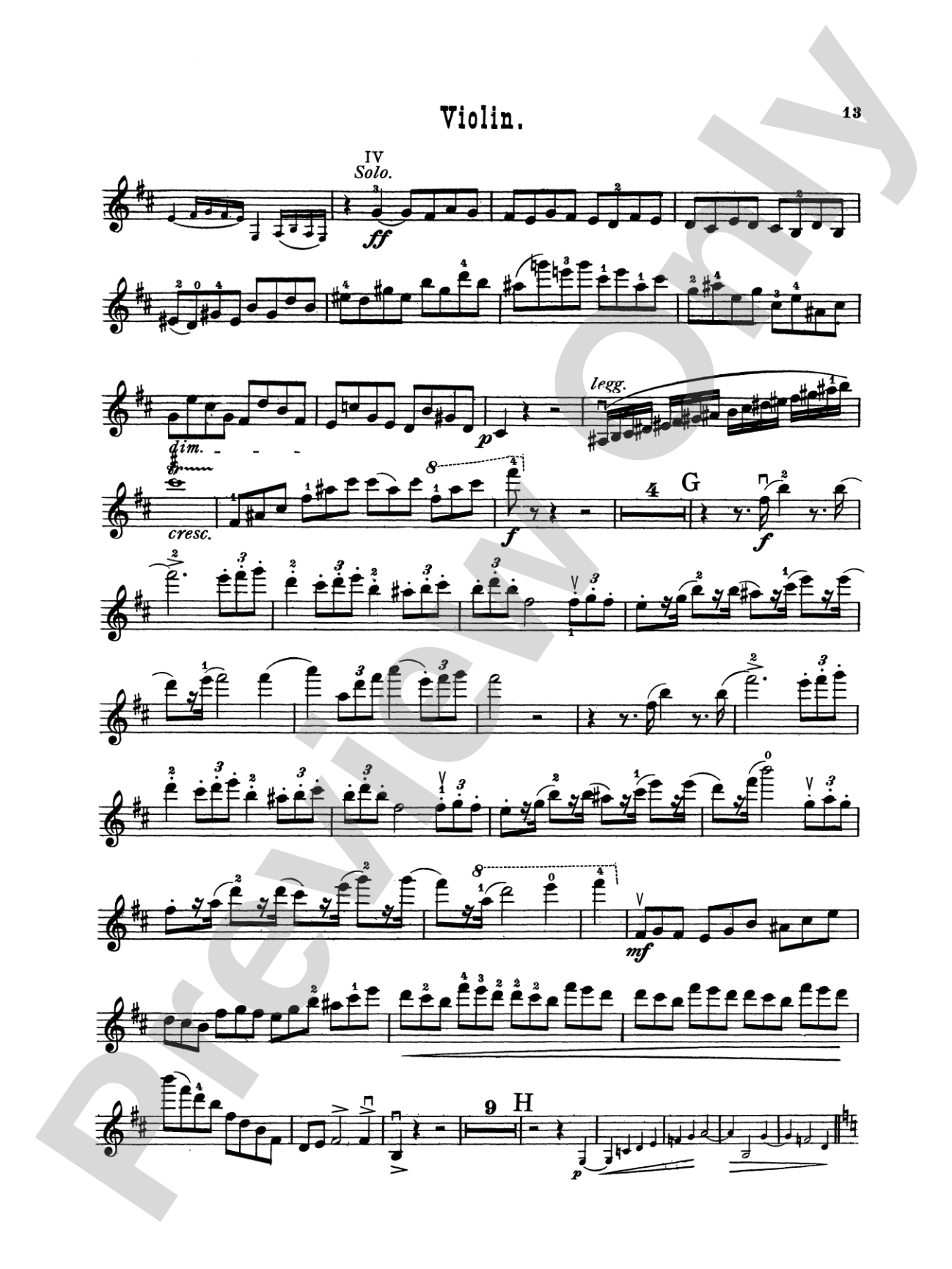 Saint-Saëns: Violin Concerto No. 3 in B Minor, Op. 61: Violin Book