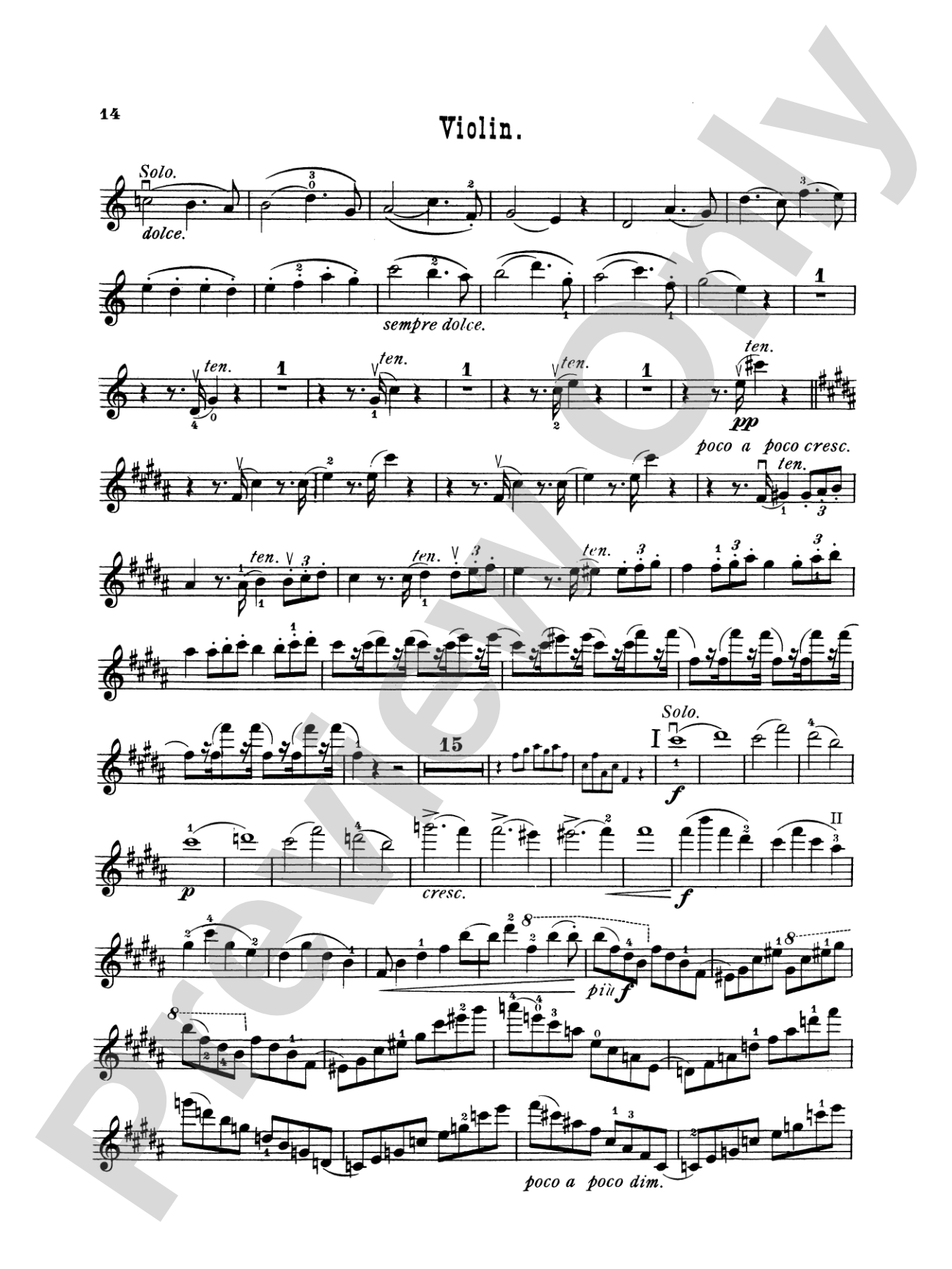 Saint-Saëns: Violin Concerto No. 3 in B Minor, Op. 61: Violin Book