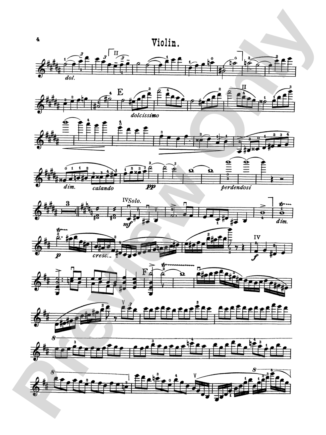 Saint-Saëns: Violin Concerto No. 3 in B Minor, Op. 61: Violin Book