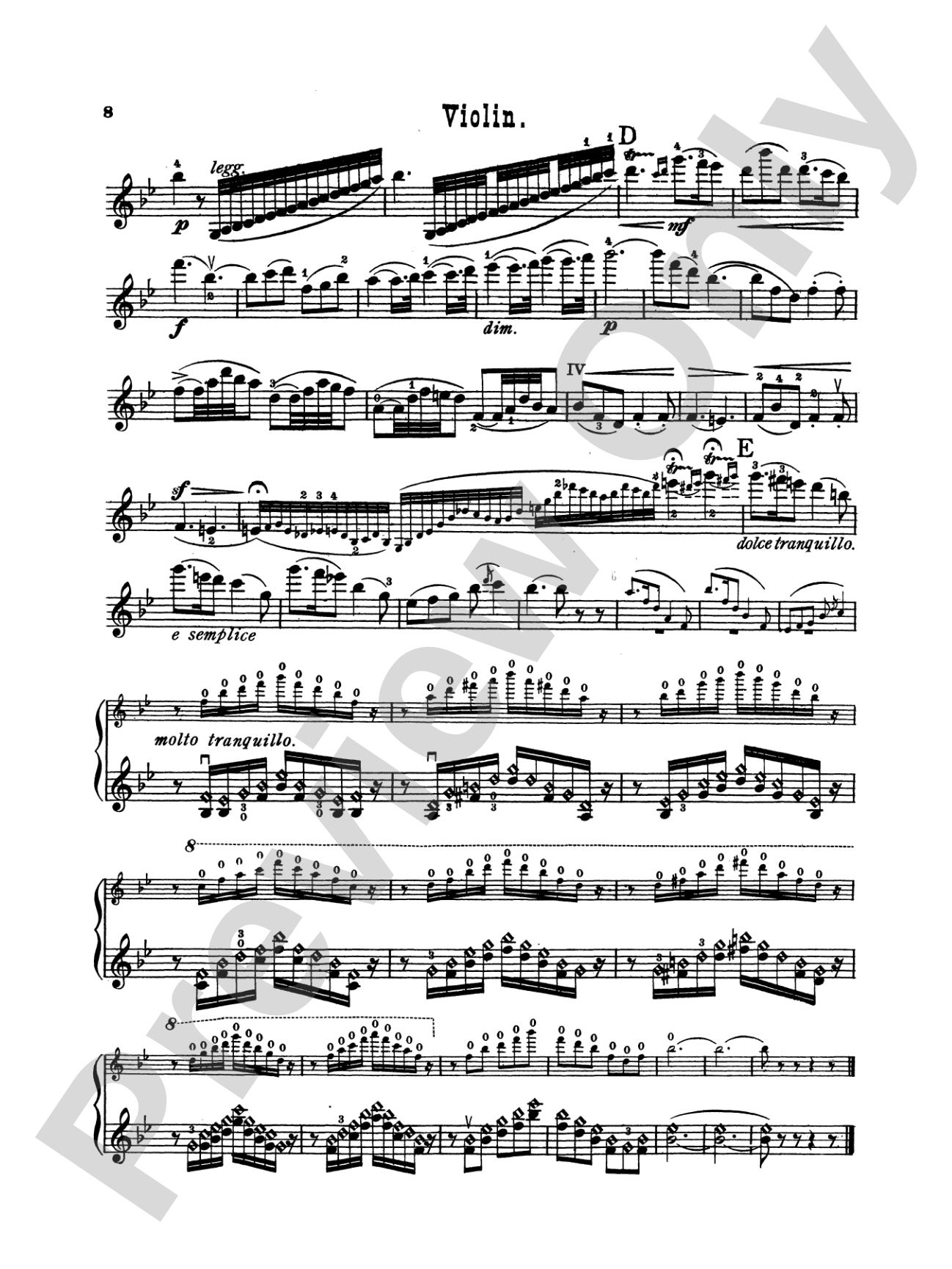 Saint-Saëns: Violin Concerto No. 3 in B Minor, Op. 61: Violin Book