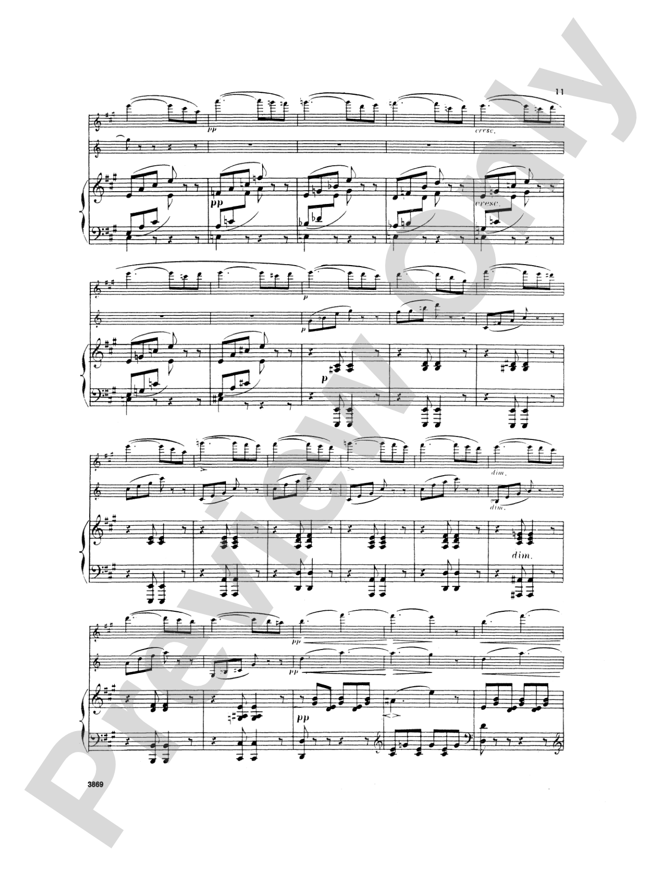 Saint-Saëns: Tarantelle, Op. 6: Chamber Duo Score & Parts