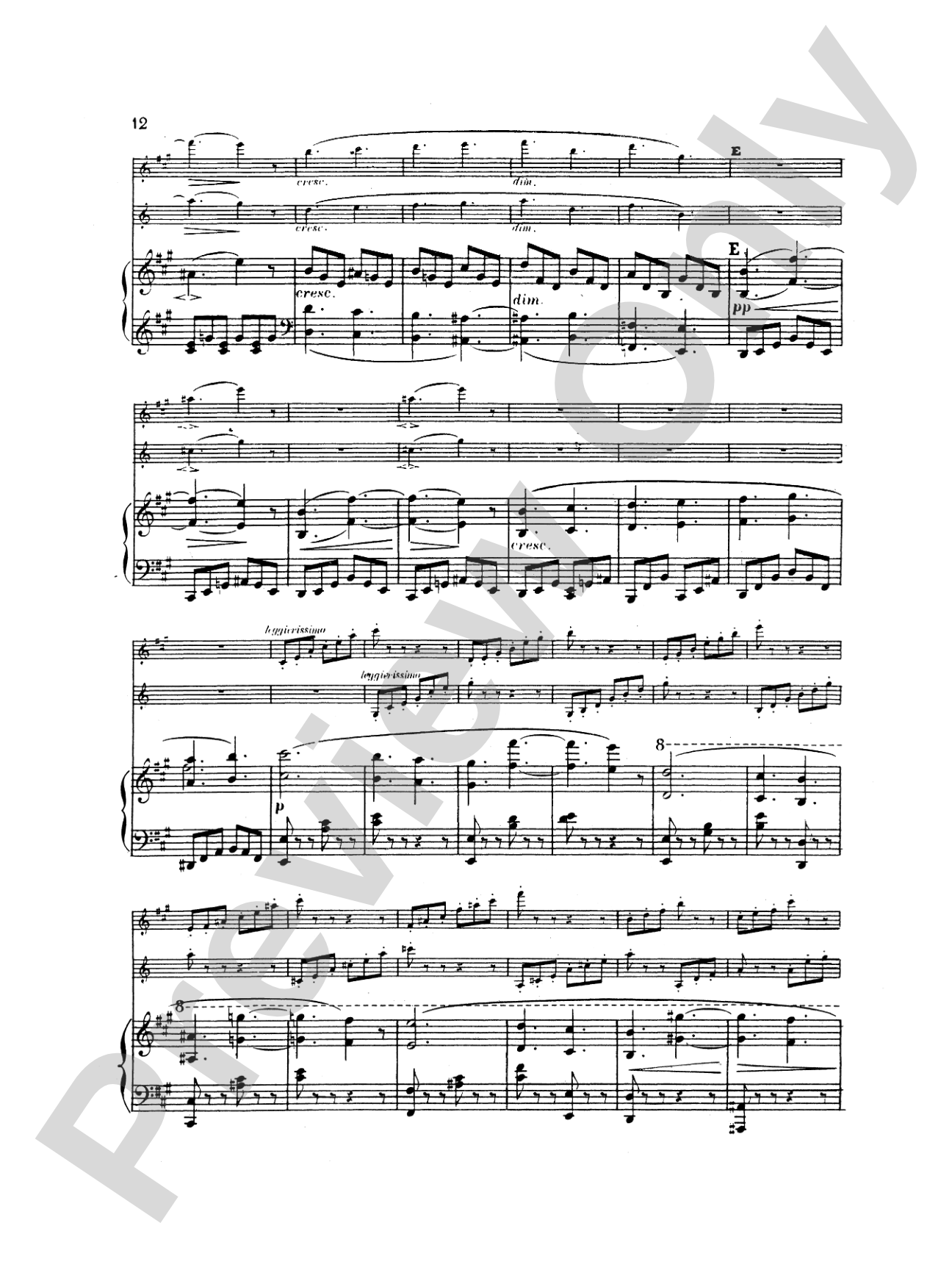 Saint-Saëns: Tarantelle, Op. 6: Chamber Duo Score & Parts