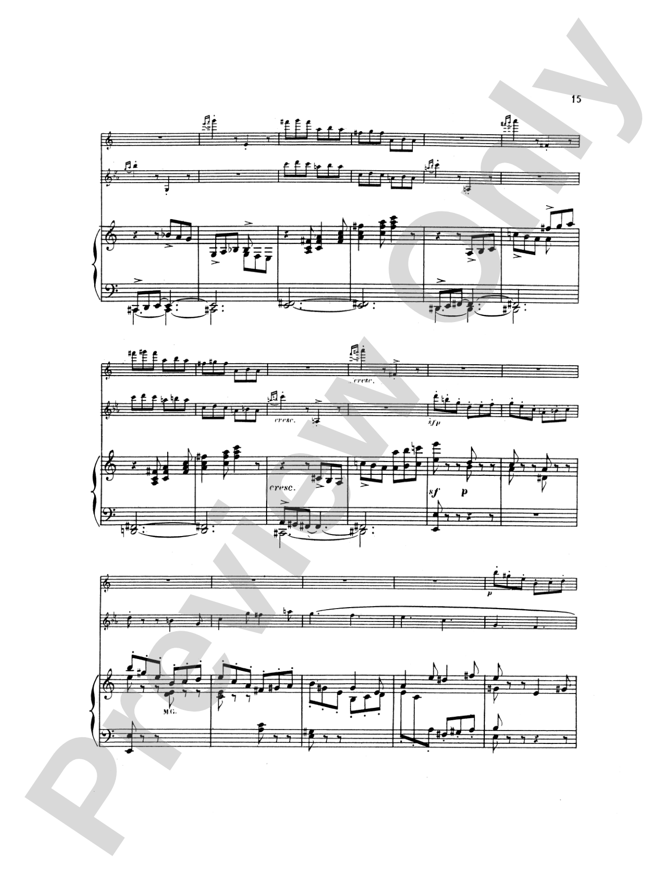 Saint-Saëns: Tarantelle, Op. 6: Chamber Duo Score & Parts