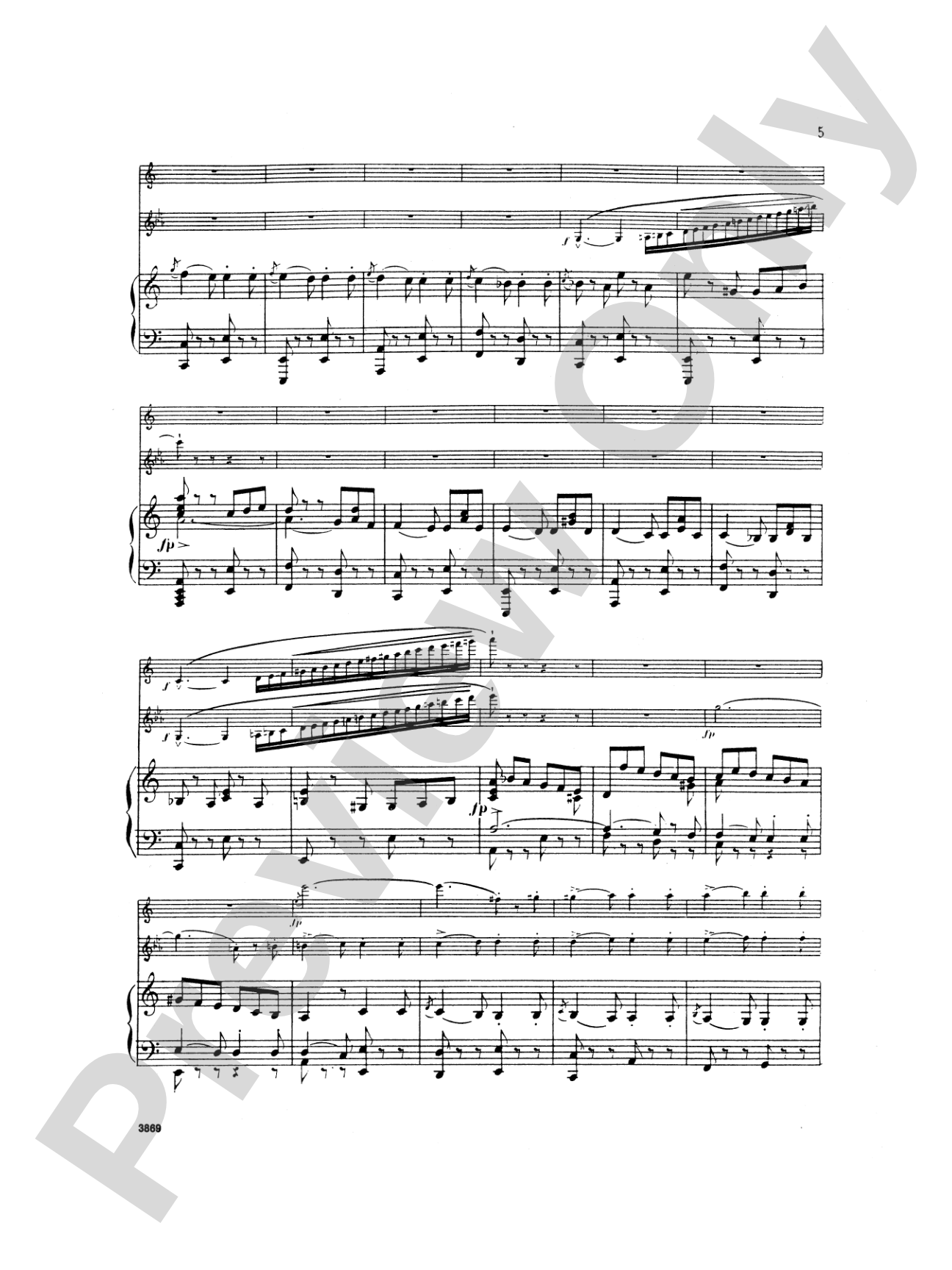 Saint-Saëns: Tarantelle, Op. 6: Chamber Duo Score & Parts