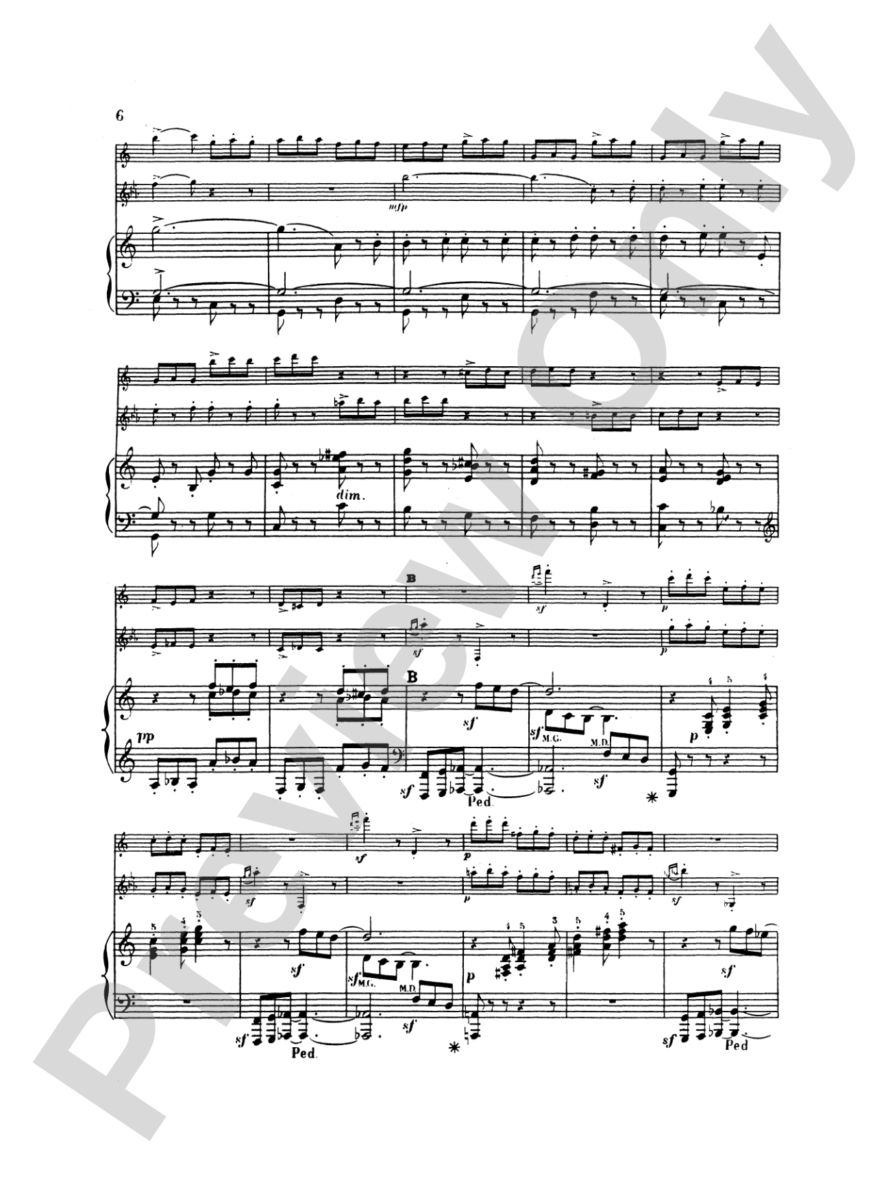 Saint-Saëns: Tarantelle, Op. 6: Chamber Duo Score & Parts