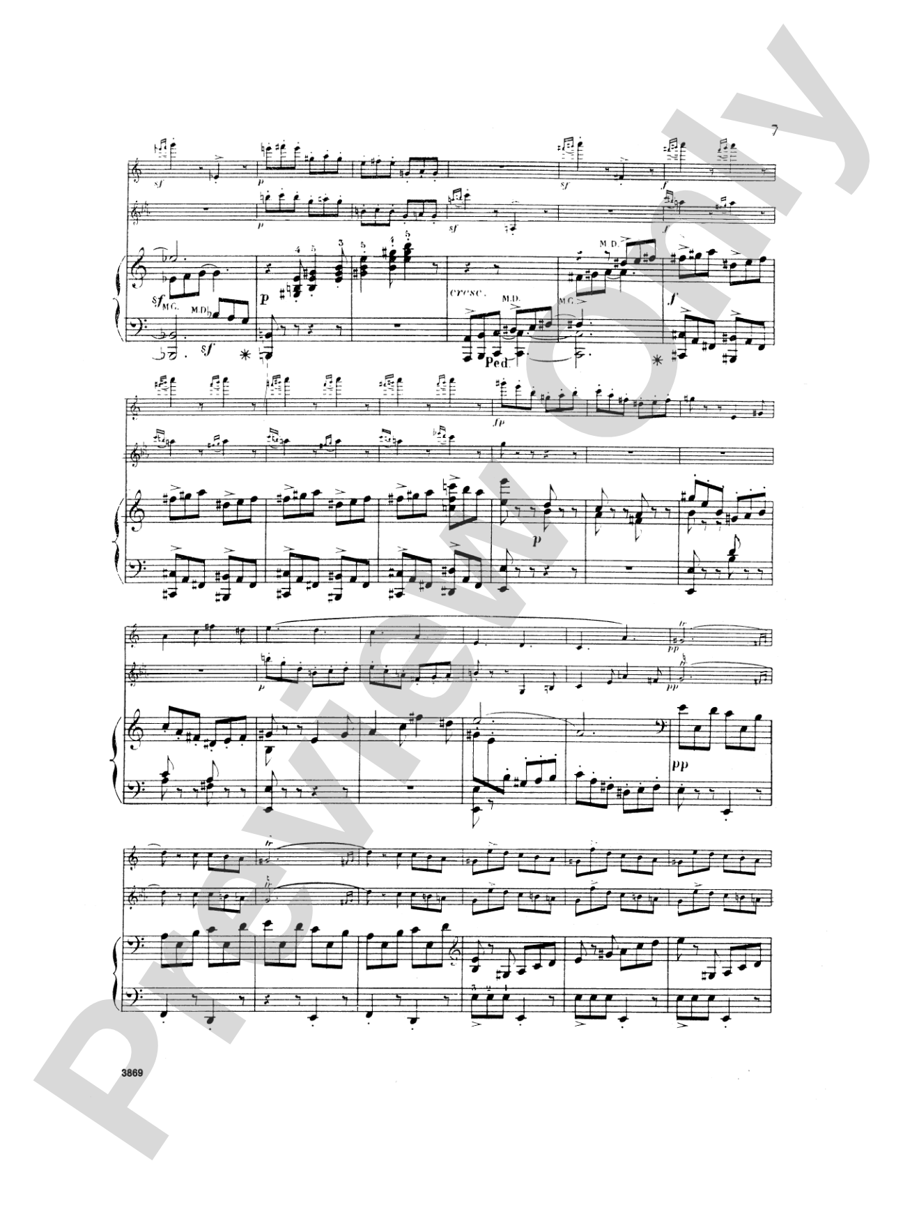 Saint-Saëns: Tarantelle, Op. 6: Chamber Duo Score & Parts