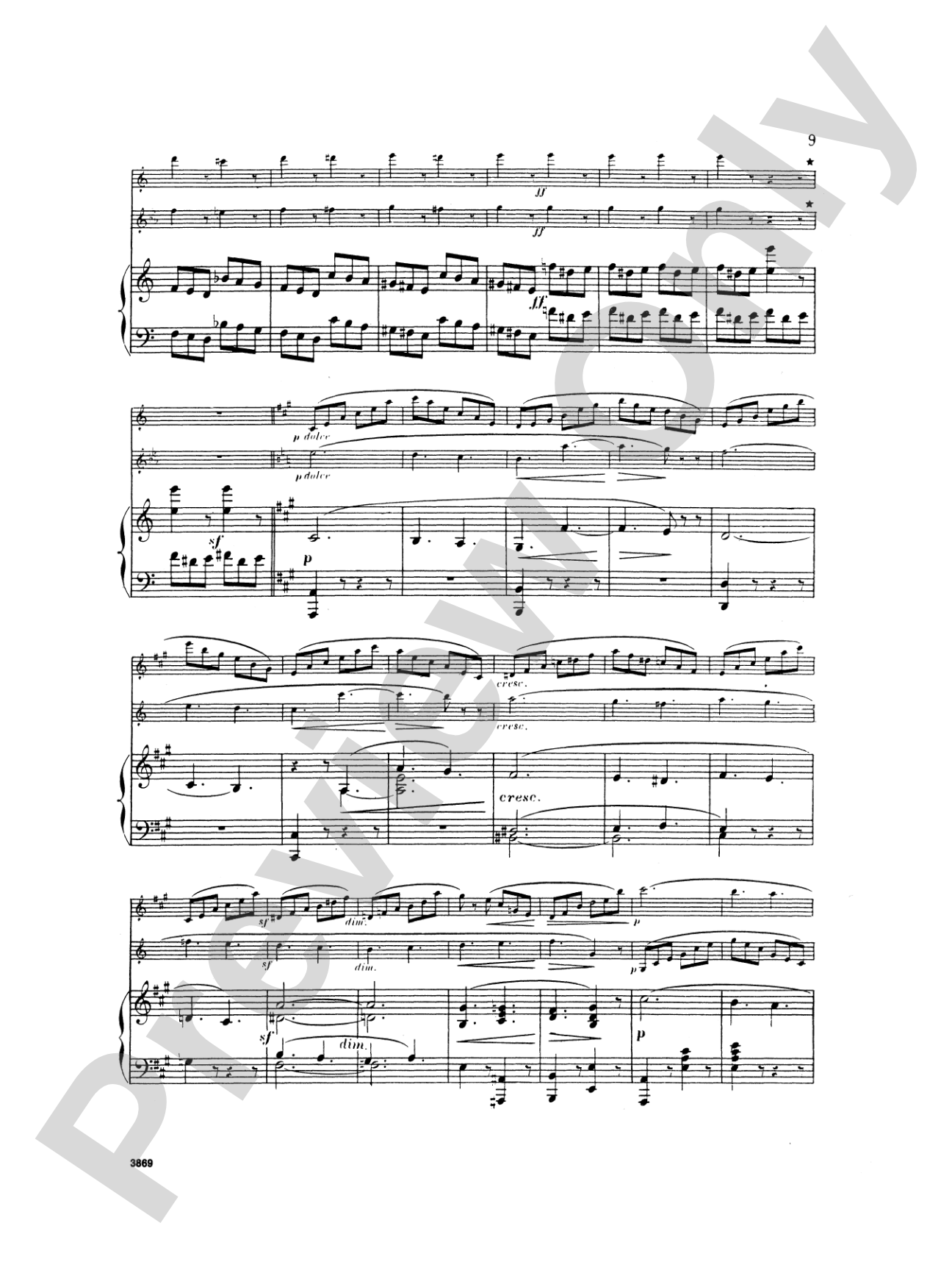 Saint-Saëns: Tarantelle, Op. 6: Chamber Duo Score & Parts
