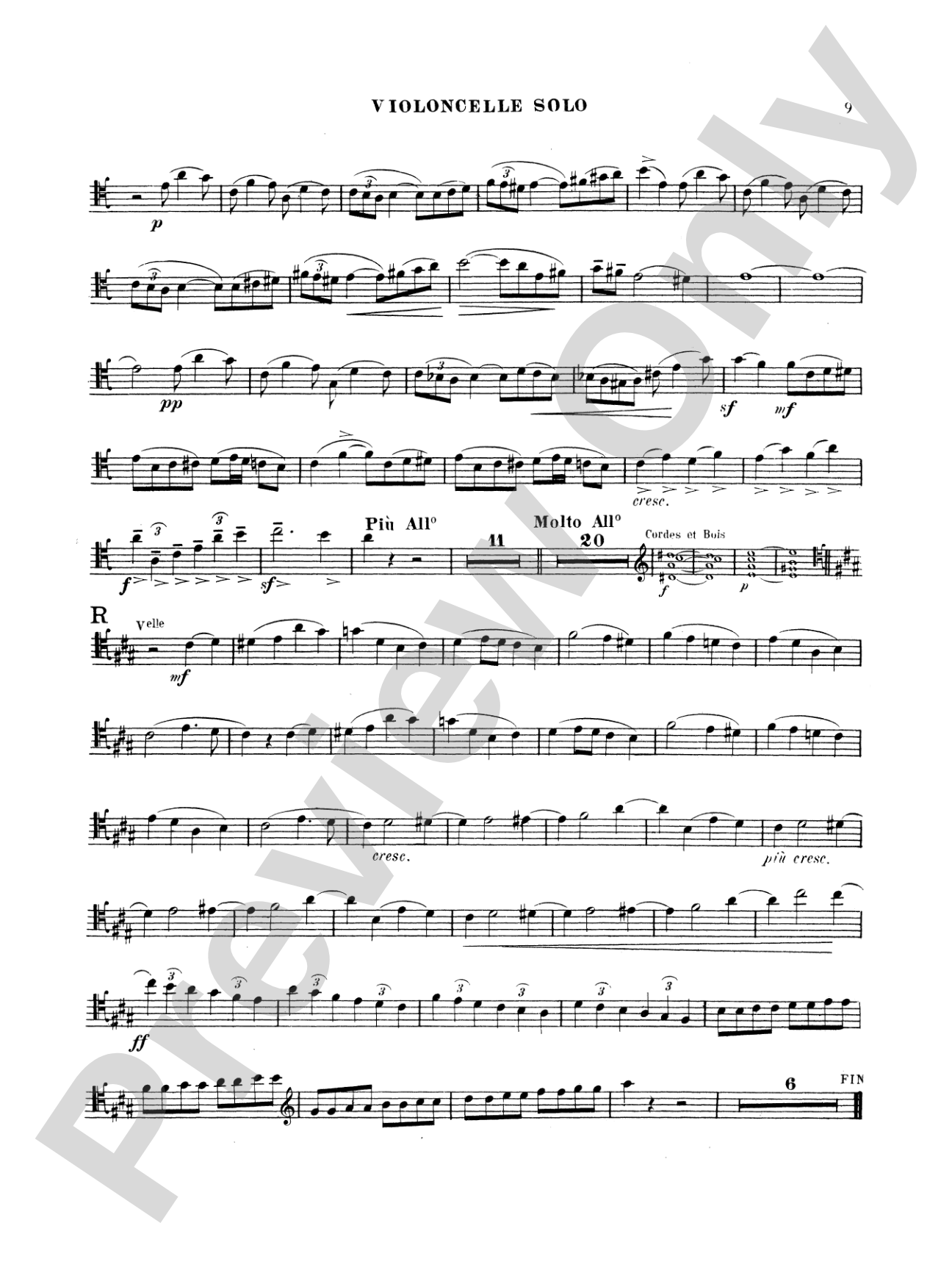Saint-Saëns: Cello Concerto No. 1, Op. 33: Cello Book
