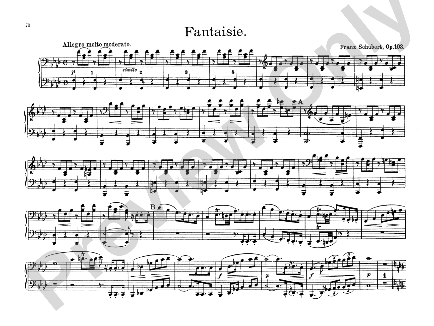 Schubert: Original Compositions for Four Hands, Volume III