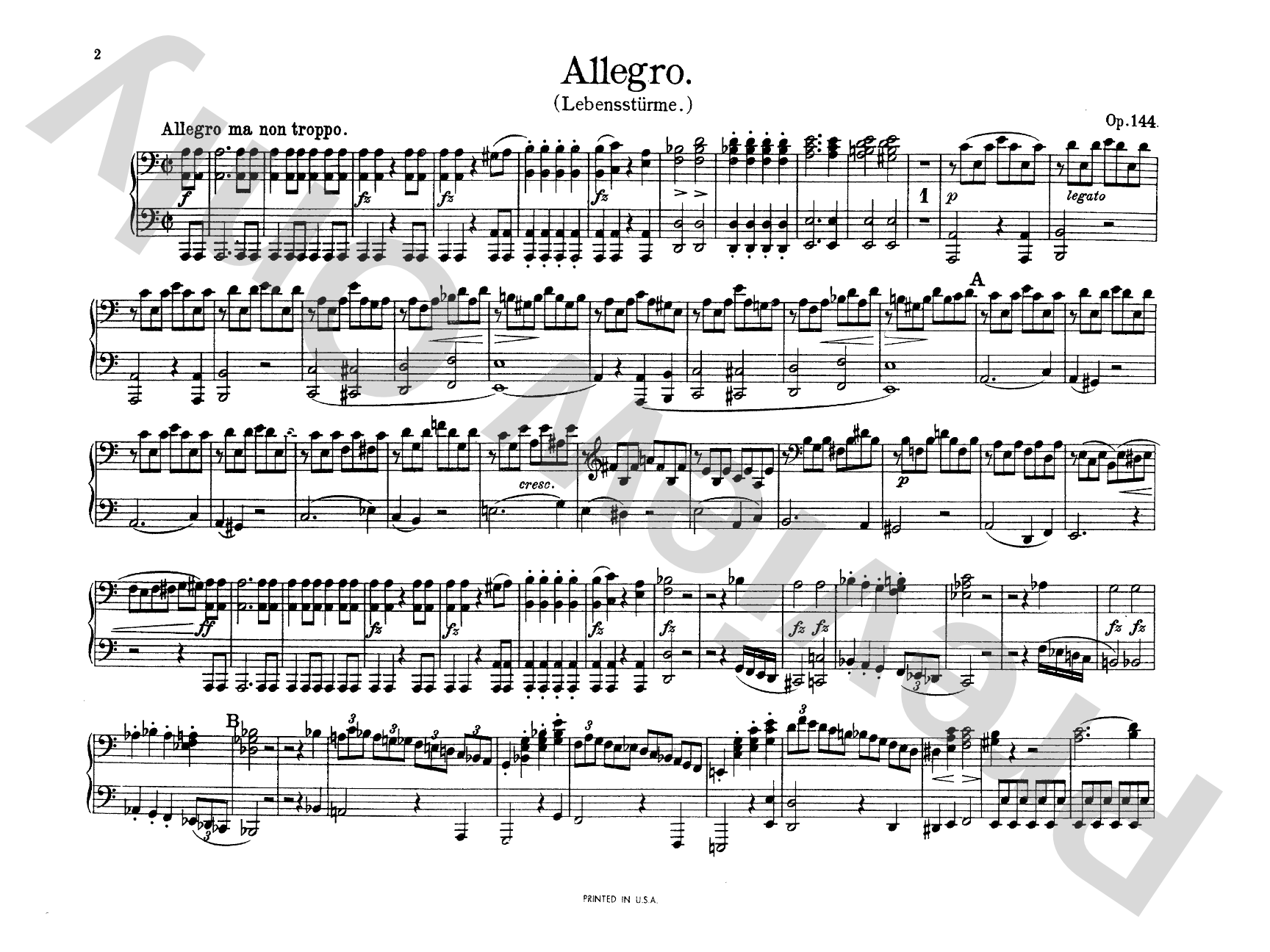 Schubert: Original Compositions for Four Hands, Volume V