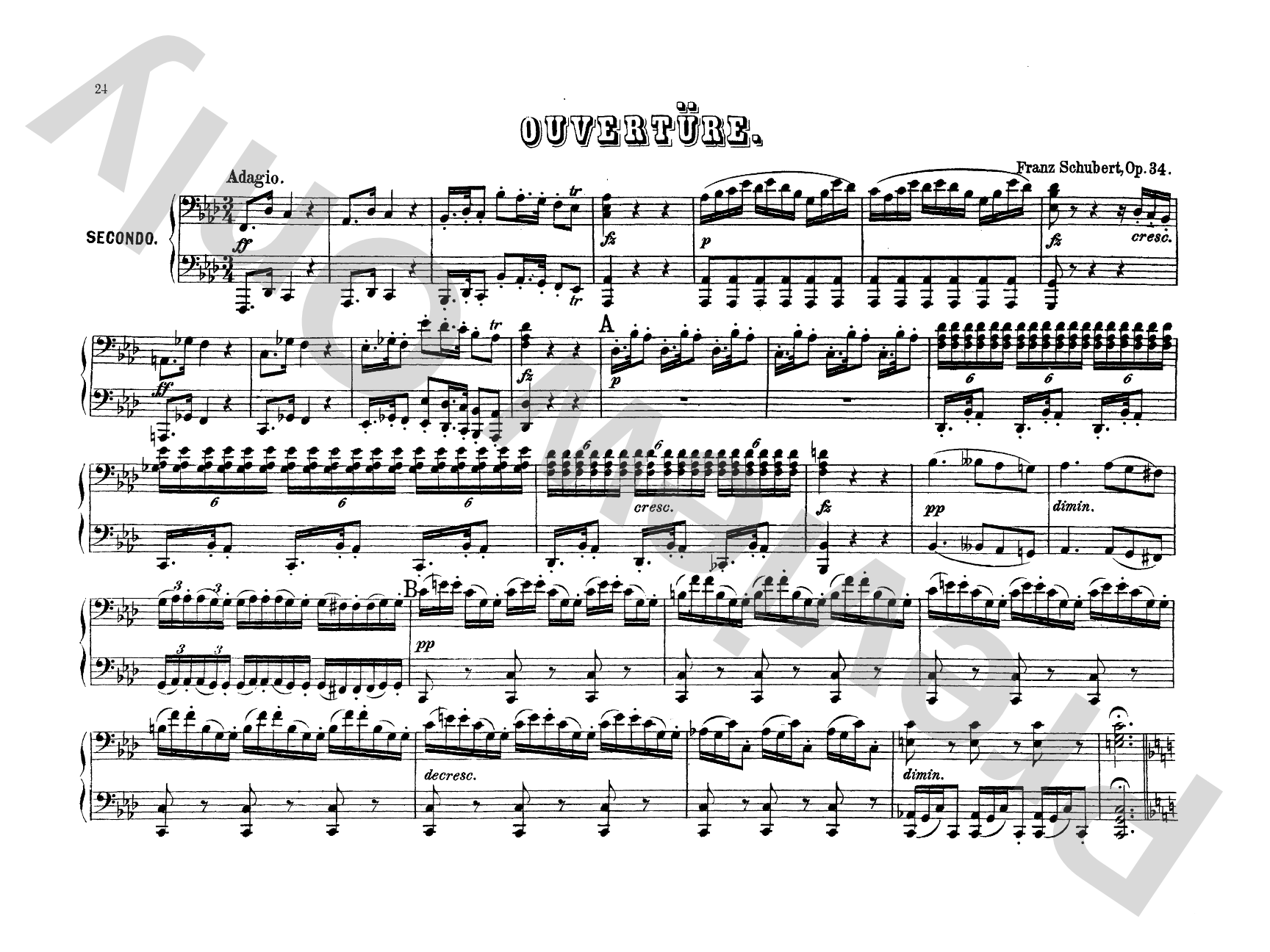 Schubert: Original Compositions for Four Hands, Volume V