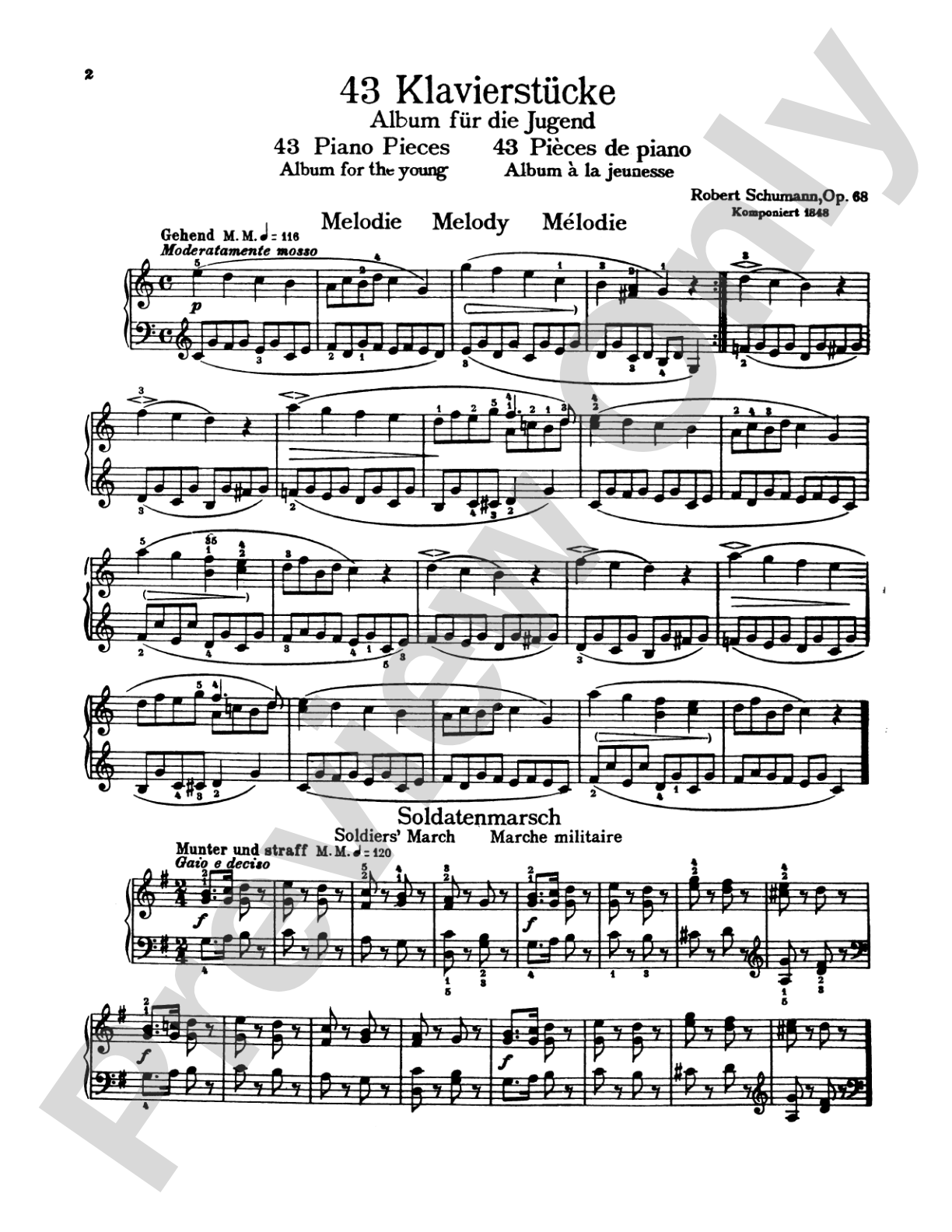 Schumann: Album for the Young, Op. 68: Piano Book