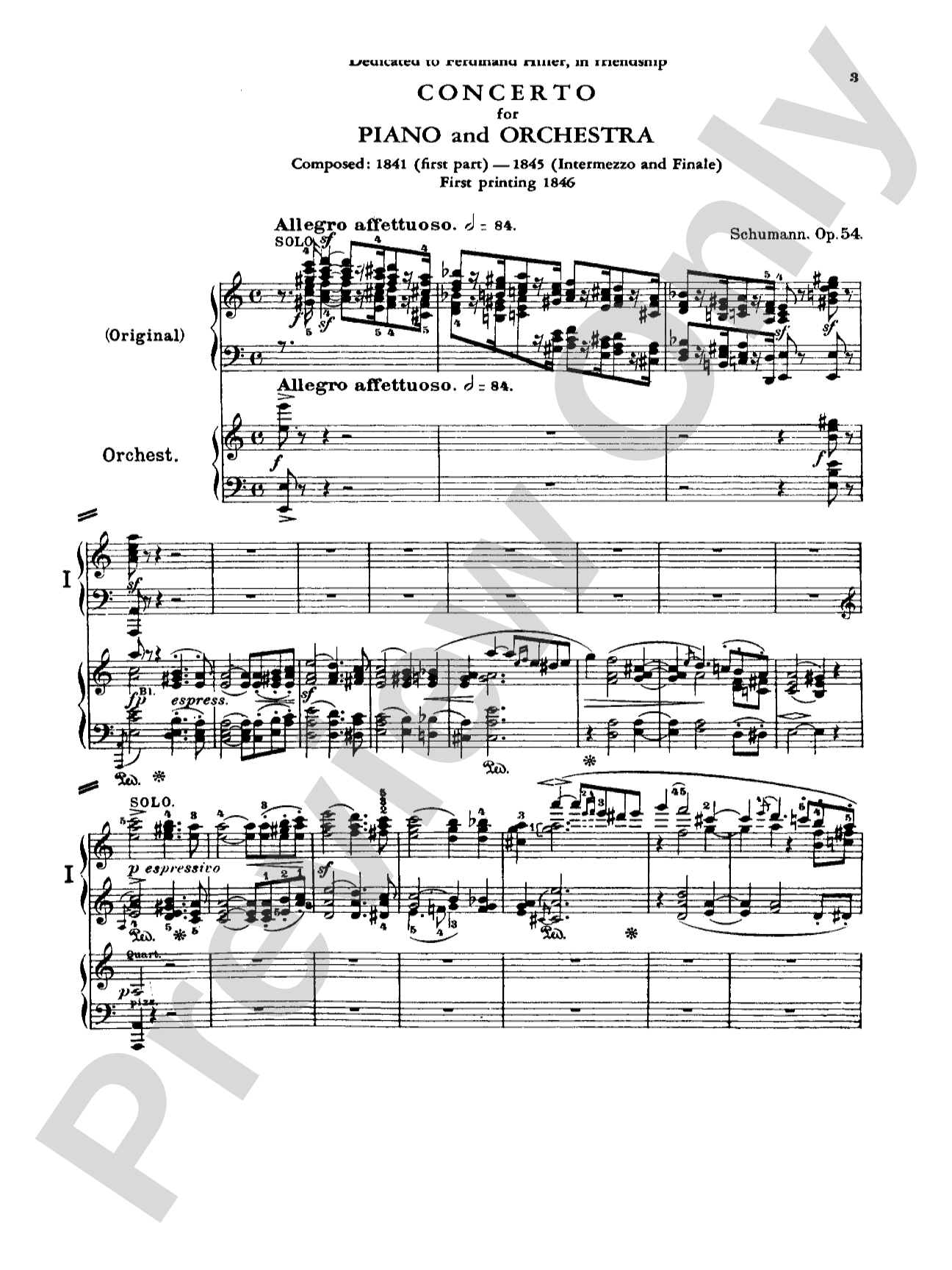 Schumann: Piano Concerto in A Minor, Op. 54