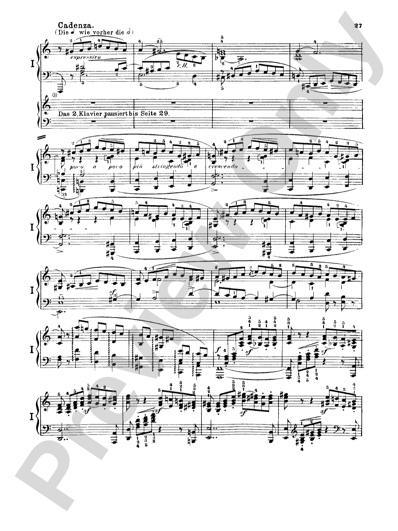 Schumann: Piano Concerto in A Minor, Op. 54: Piano Duo (2 Pianos, 4 Hands) Book (2 copies required)