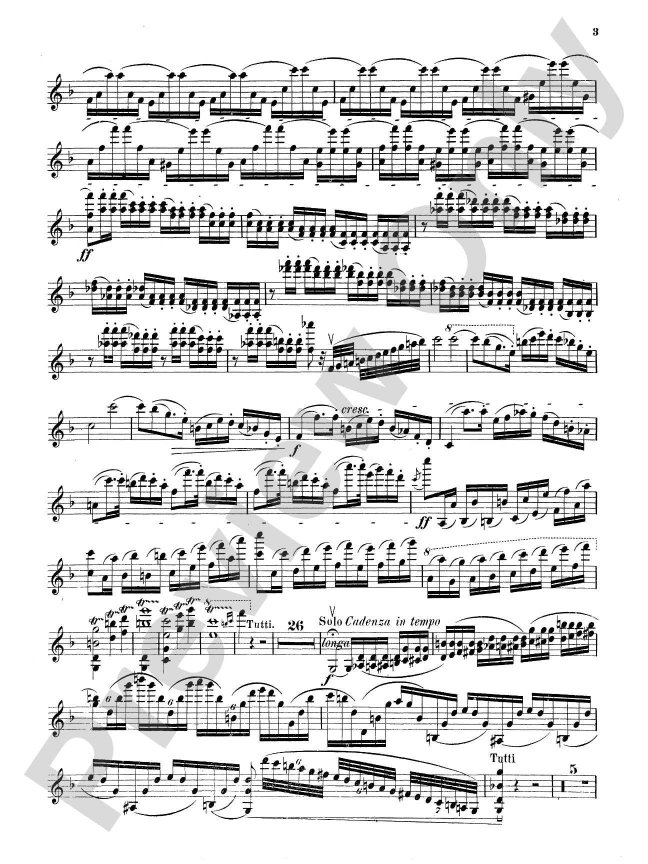 Strauss: Violin Concerto, Op. 8: Violin Book