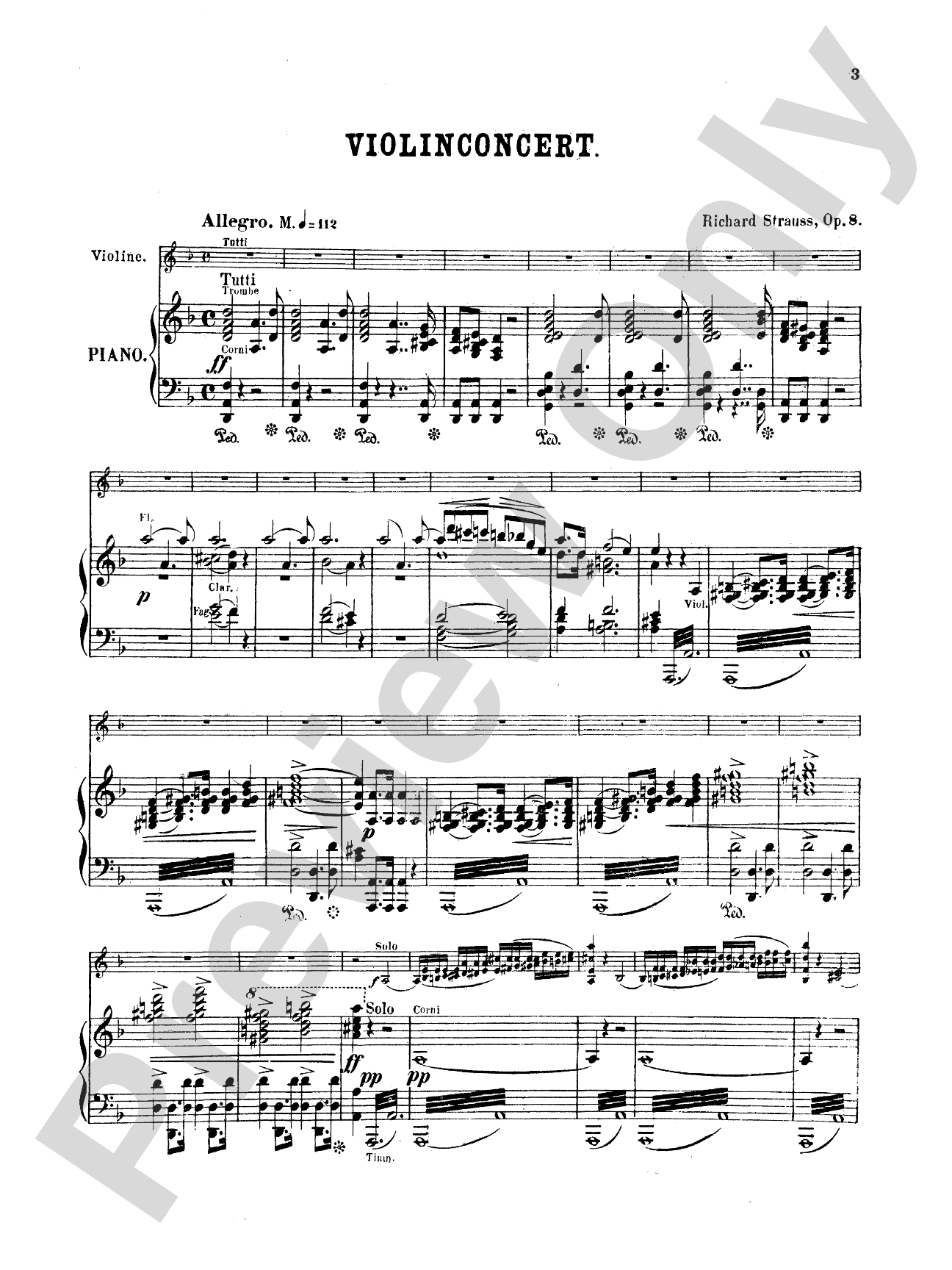 Strauss: Violin Concerto, Op. 8