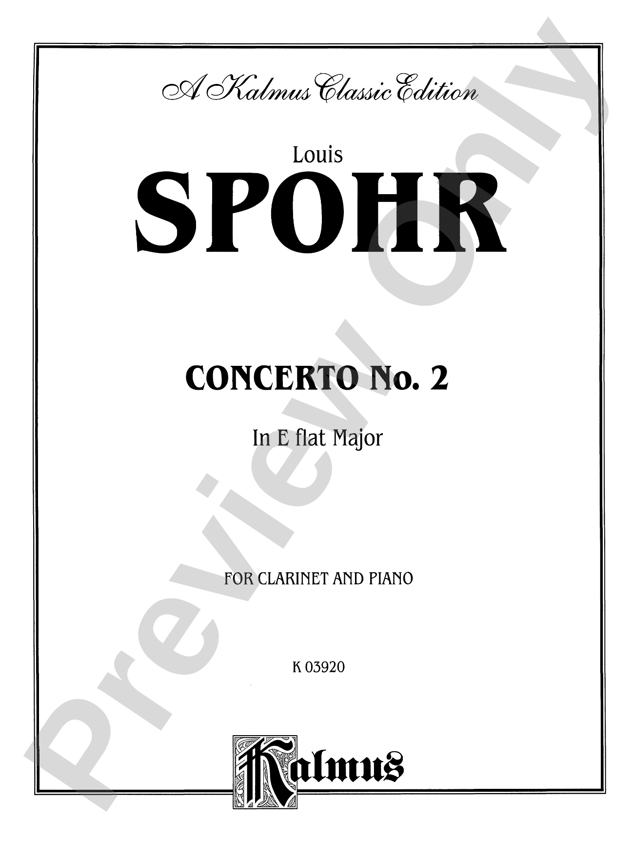 Spohr: Concerto No. 2 in E flat Major, Op. 57
