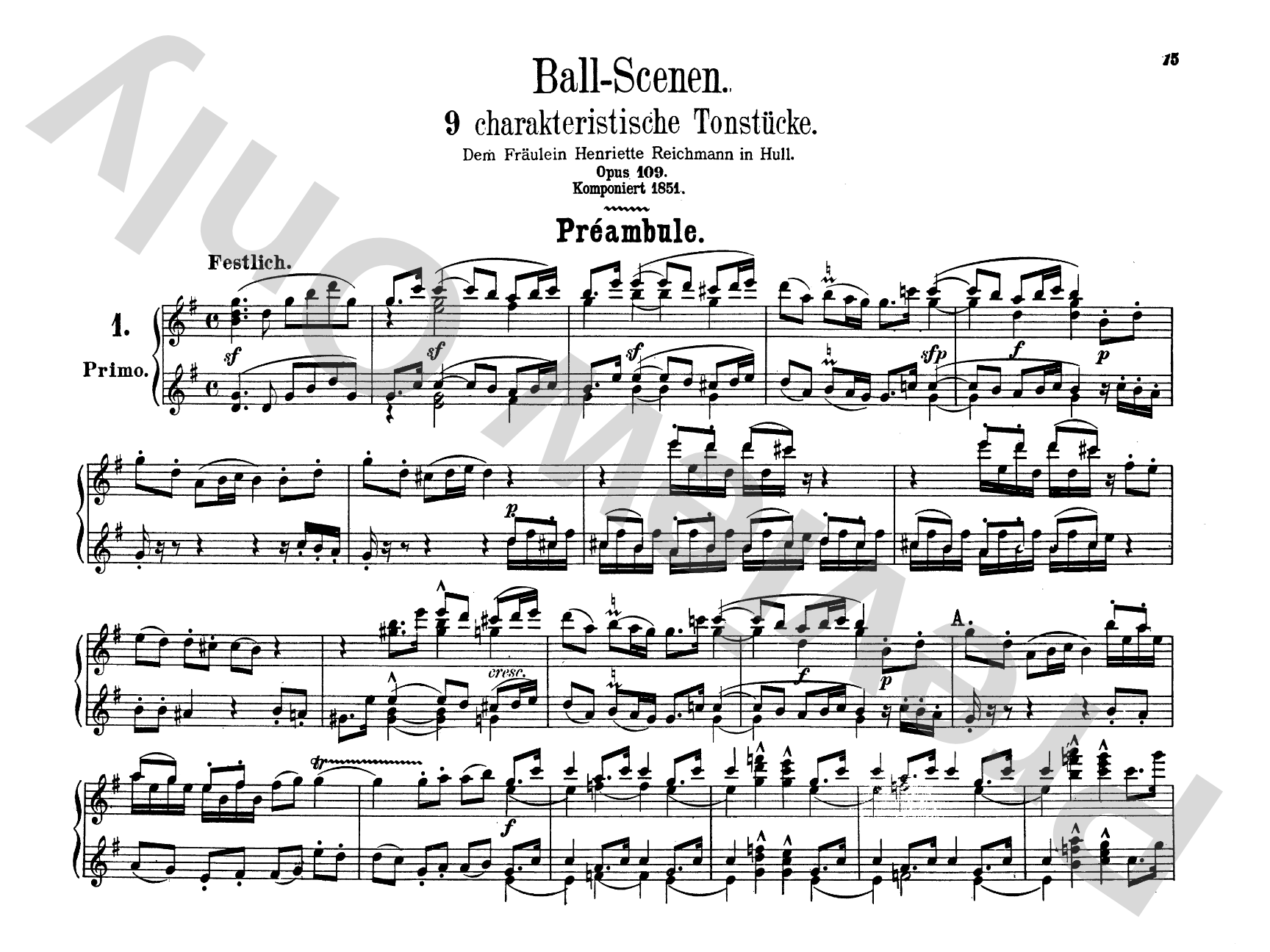 Schumann: Original Compositions for Four Hands, Volume II: Piano Duet (1 Piano, 4 Hands) Comb Bound Book