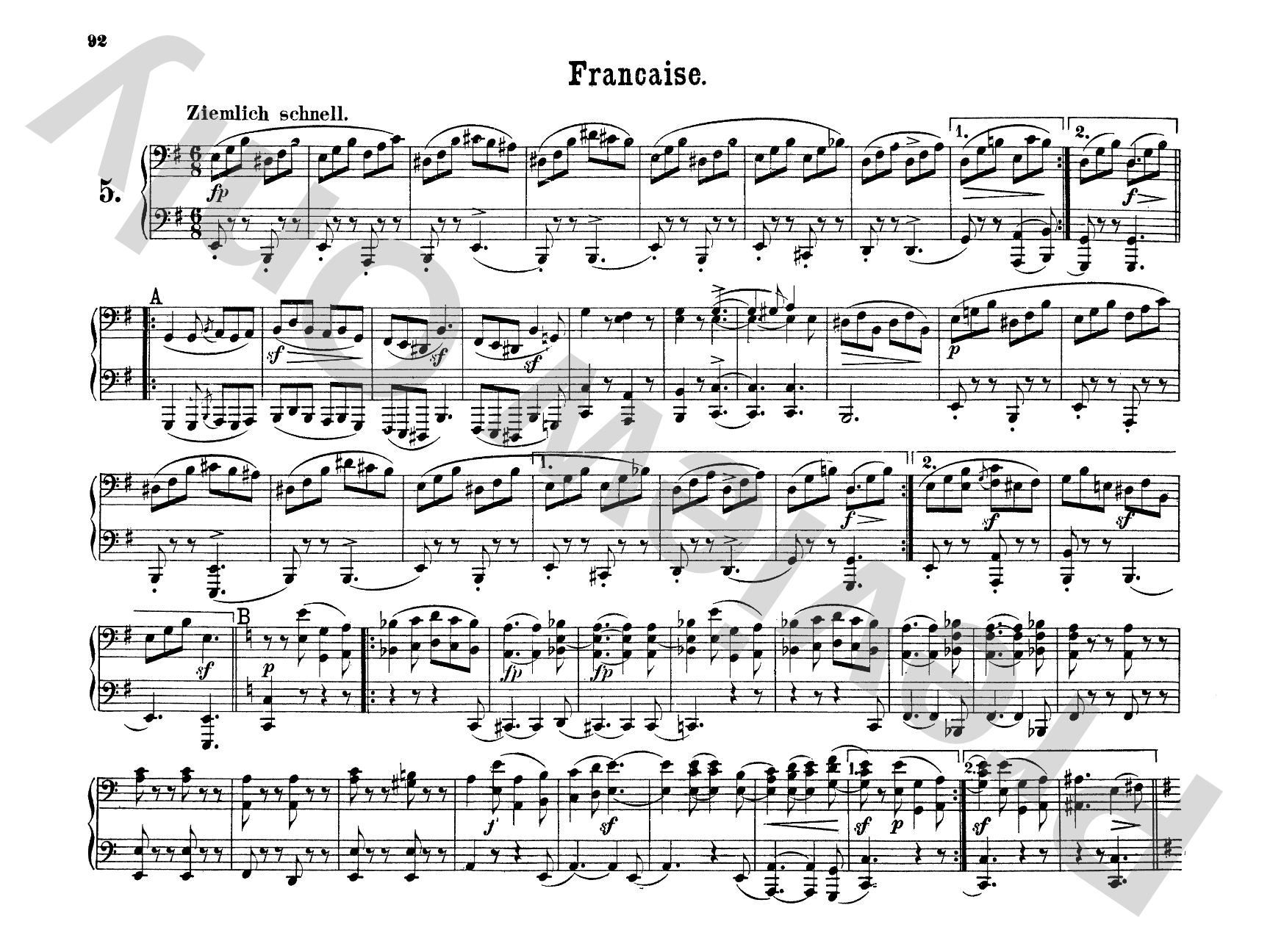 Schumann: Original Compositions for Four Hands, Volume II