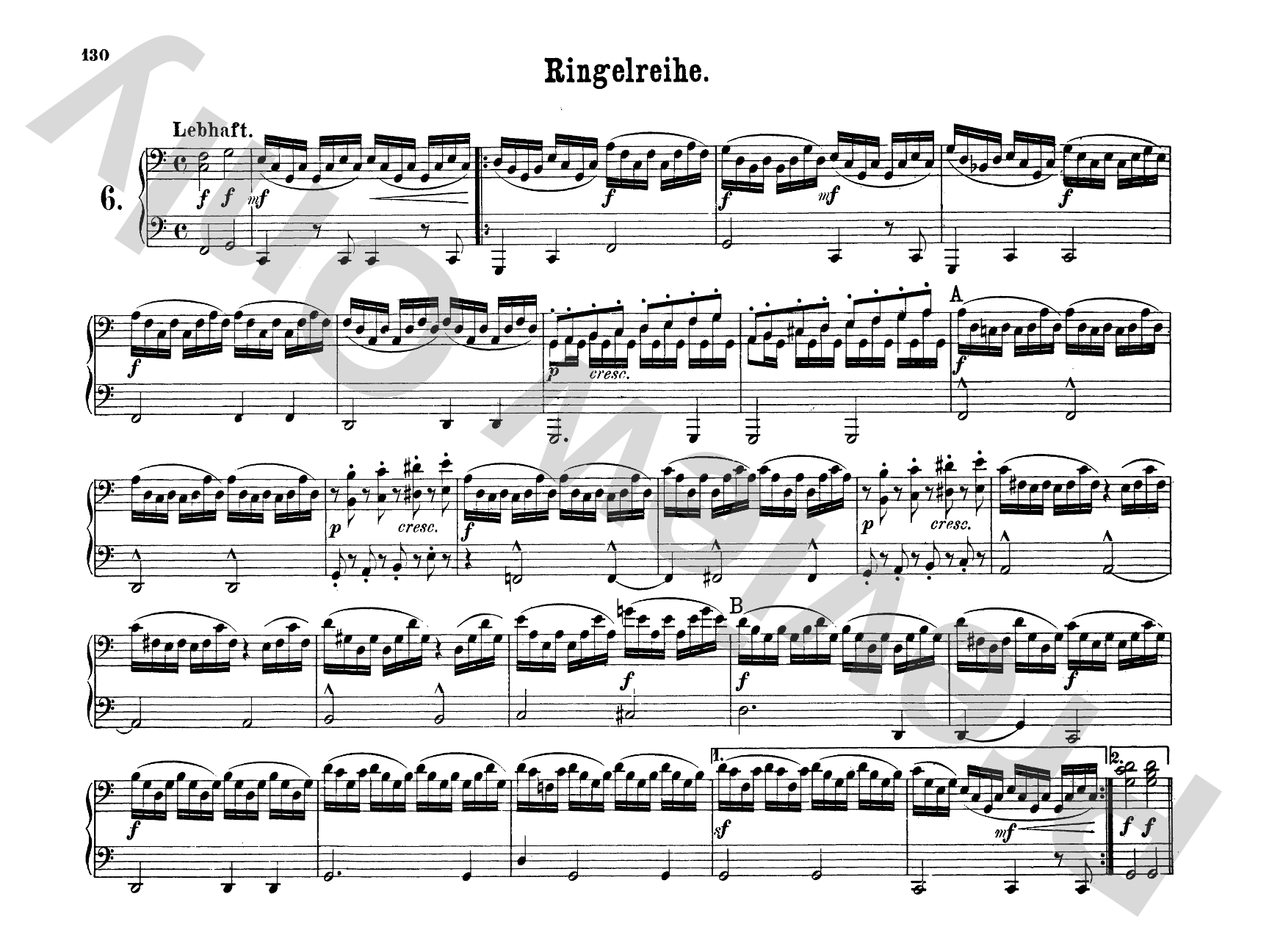 Schumann: Original Compositions for Four Hands, Volume II