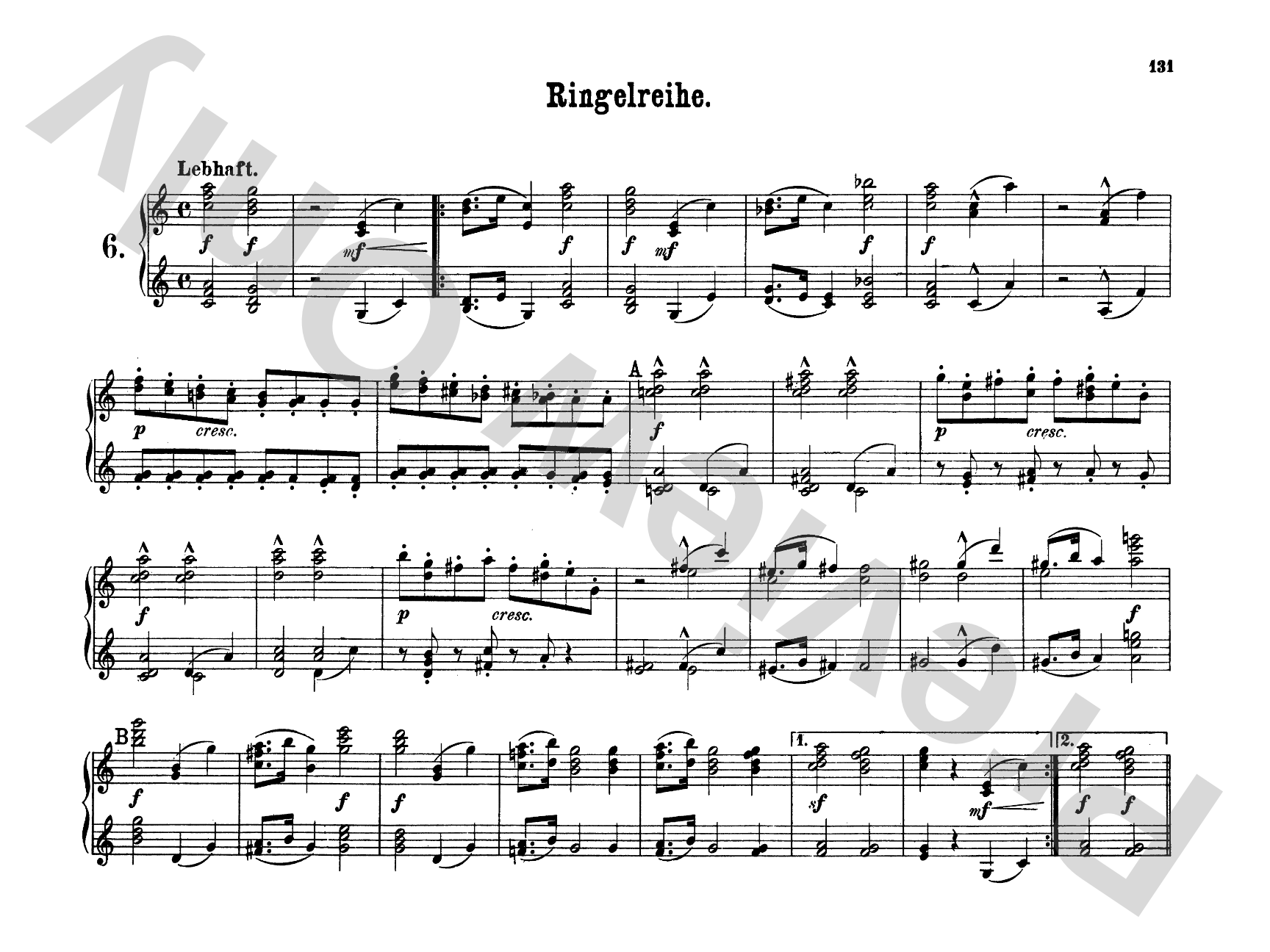 Schumann: Original Compositions for Four Hands, Volume II