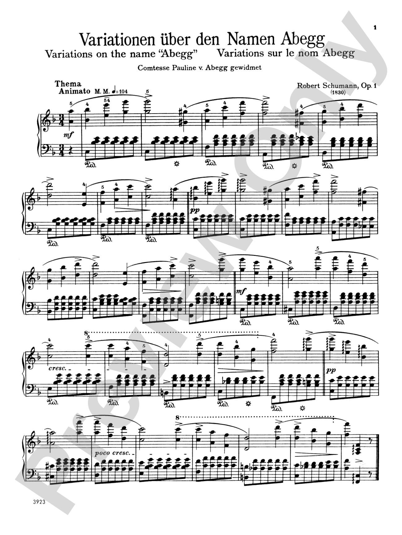 Schumann: Complete Works (Volume I): Piano Book