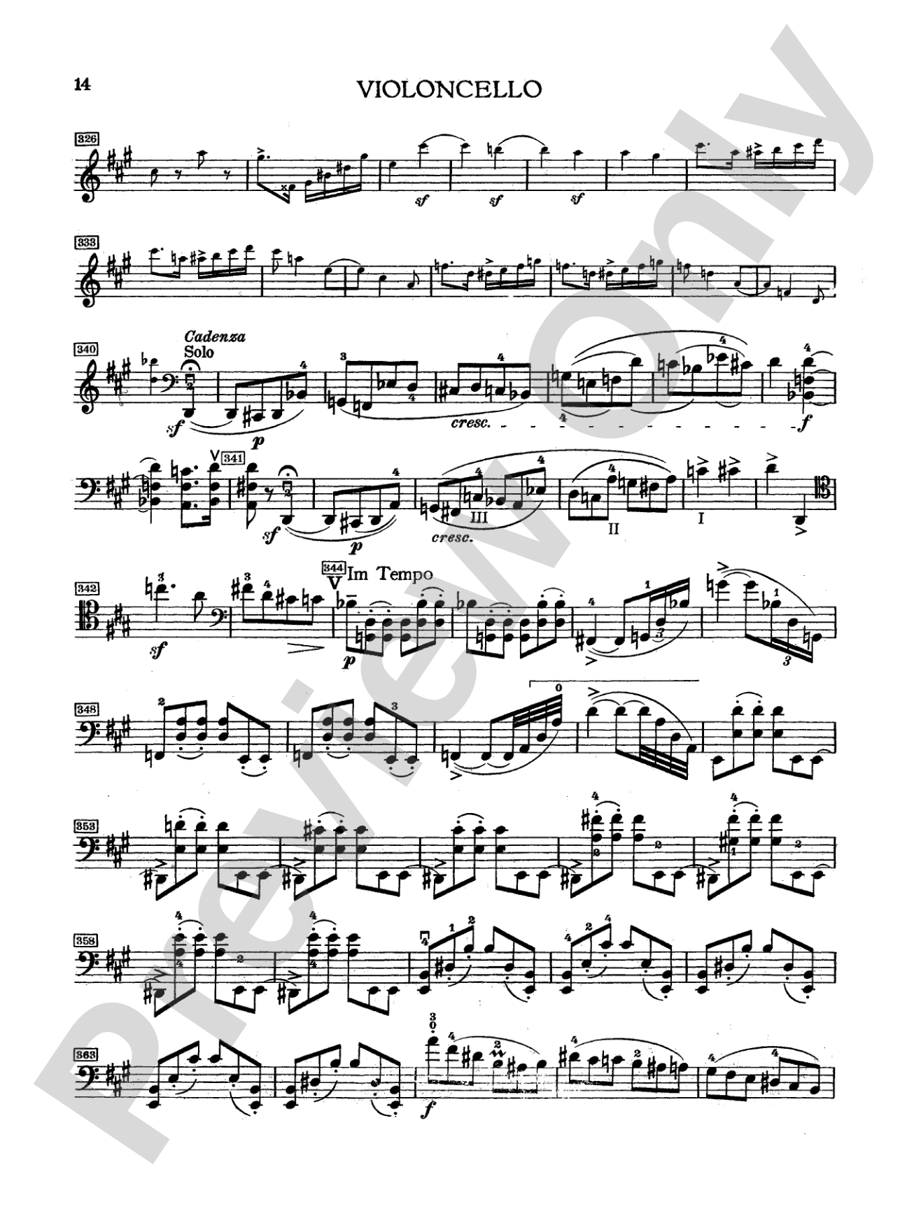 Schumann: Cello Concerto in A Minor, Op. 129: Cello Book