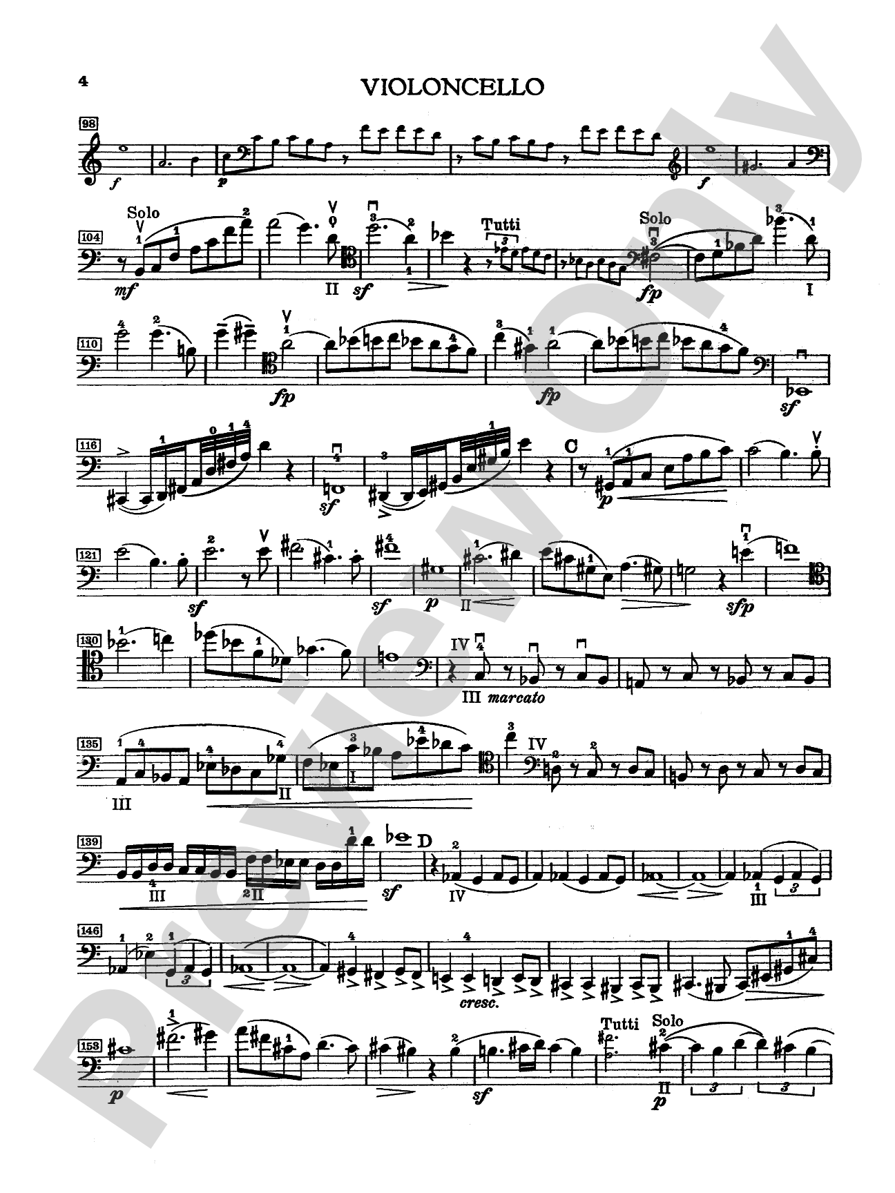 Schumann: Cello Concerto in A Minor, Op. 129: Cello Book