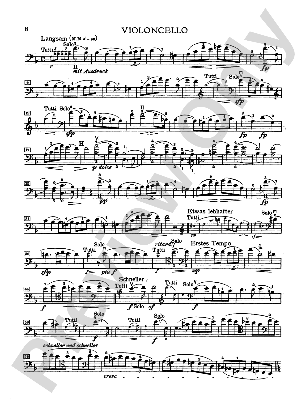 Schumann: Cello Concerto in A Minor, Op. 129: Cello Book