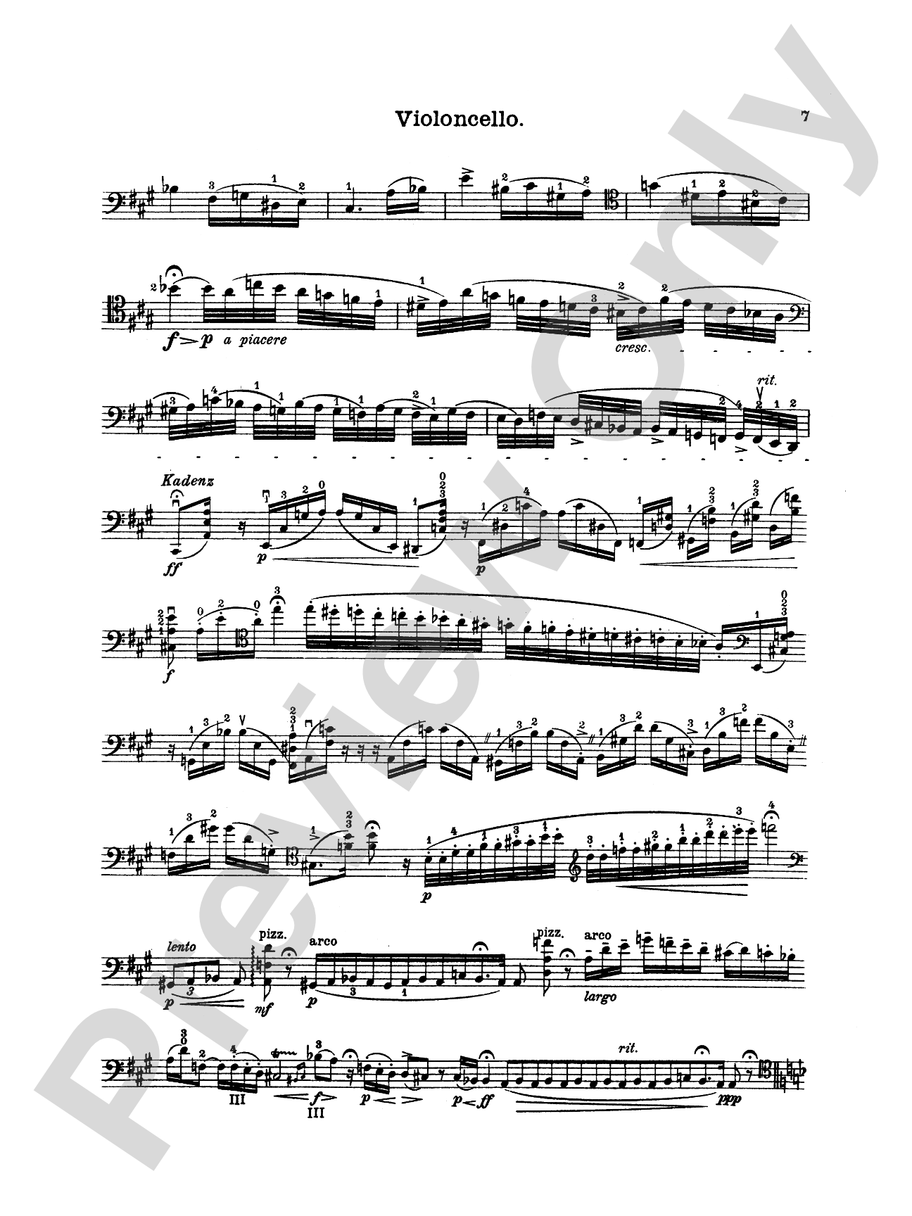 Tchaikovsky: Rococo Variations, Op. 33: Cello Book