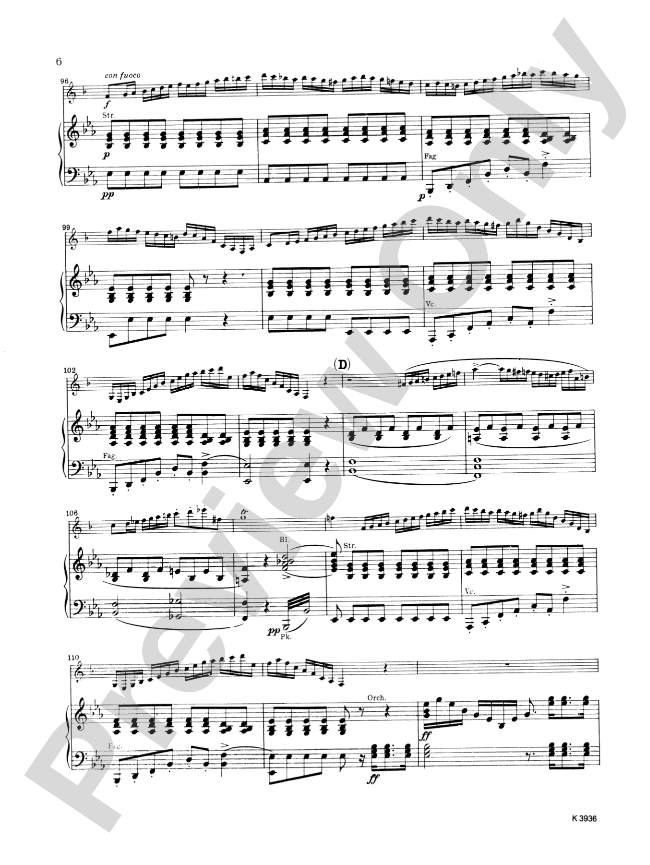 Weber: Concertino in E flat Major, Op. 26: Clarinet Part(s)