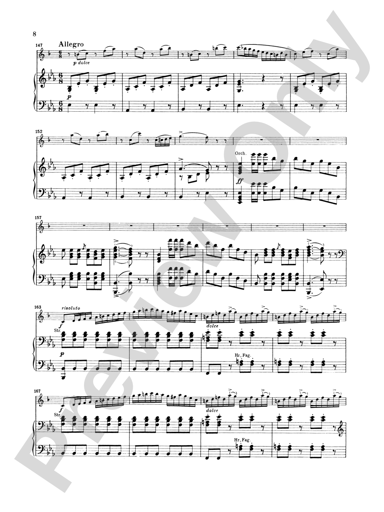 Weber: Concertino in E flat Major, Op. 26: Clarinet Part(s)