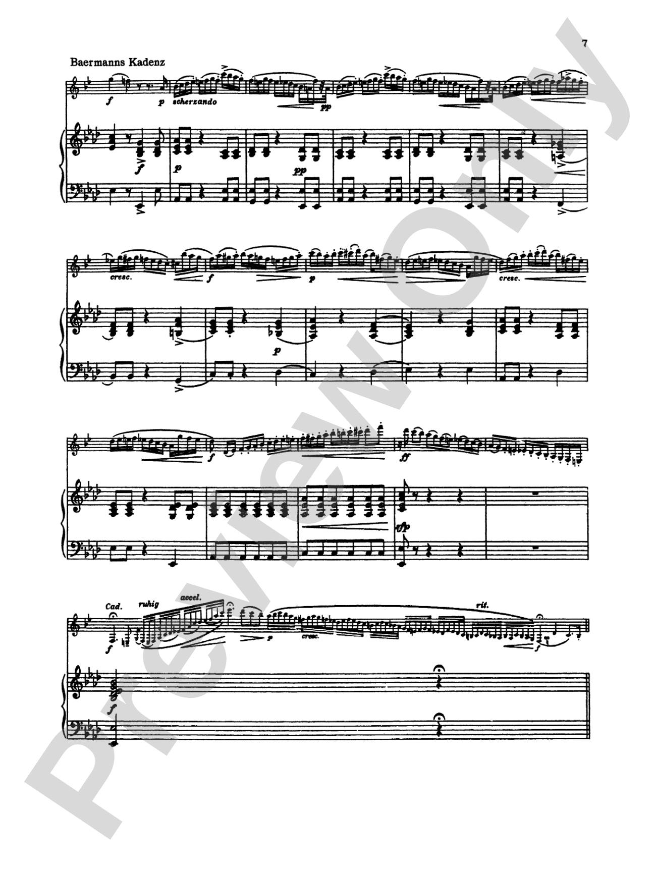 Weber: Concerto No. 1 in F Minor, Op. 73: Clarinet Part(s)