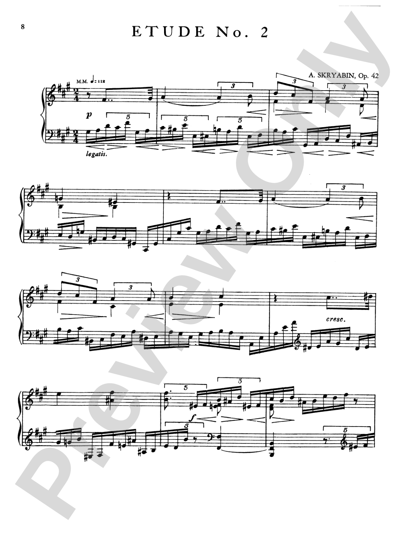 Scriabin: Eight Etudes, Op. 42