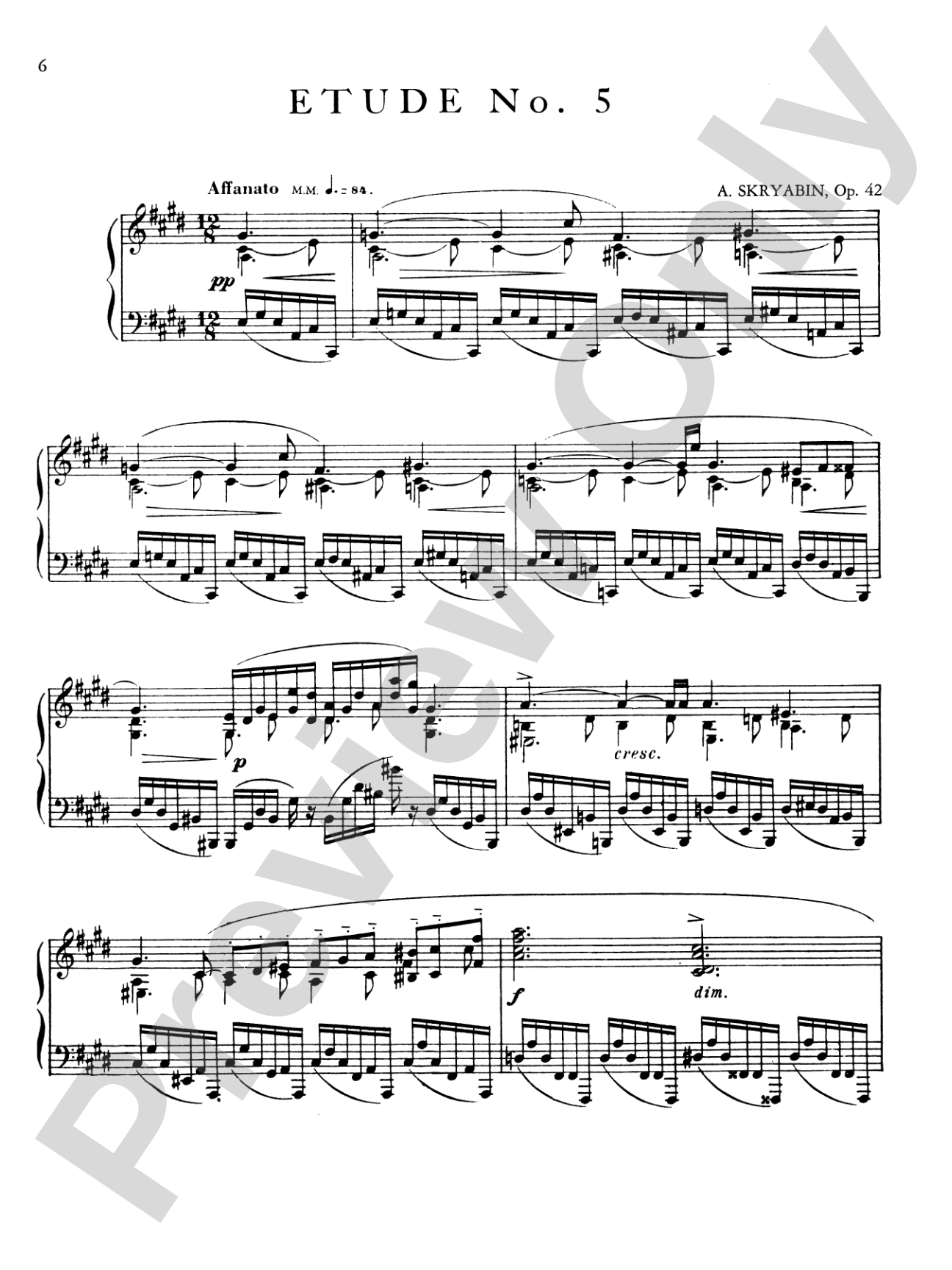 Scriabin: Eight Etudes, Op. 42