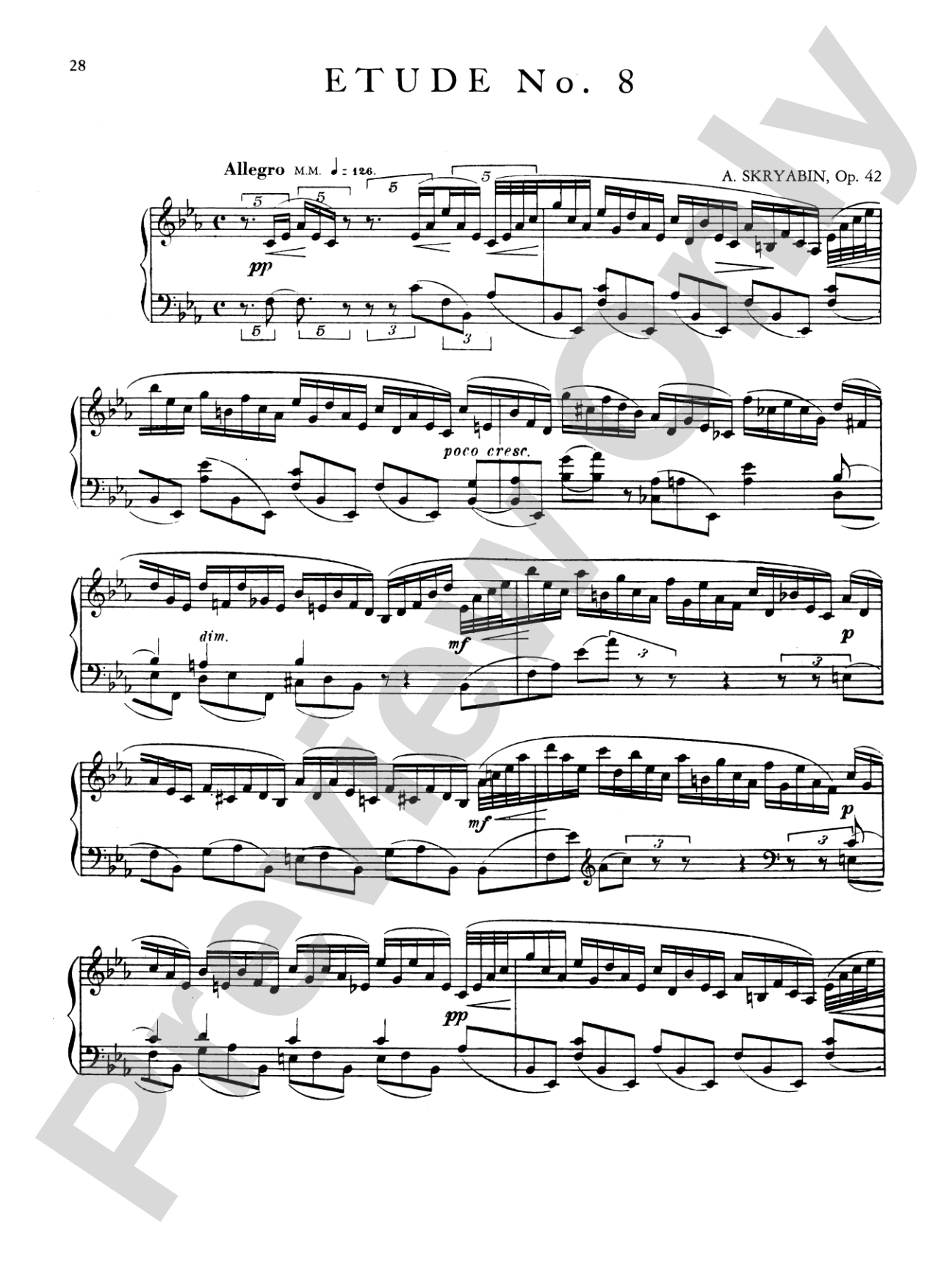 Scriabin: Eight Etudes, Op. 42