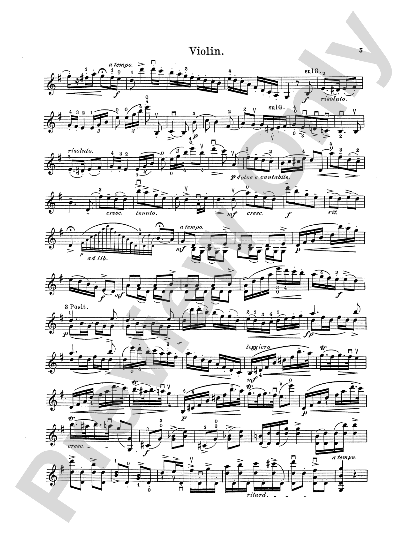 Seitz: Student's Concerto No. 3 in G Minor, Op. 12: Violin Book