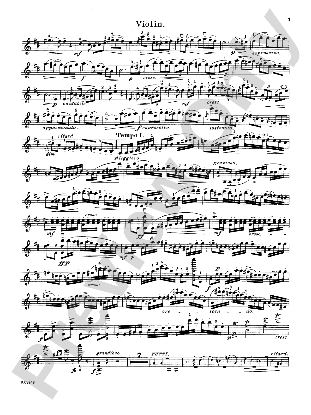 Seitz: Student's Concerto No. 4 in D Major, Op. 15: Violin Book