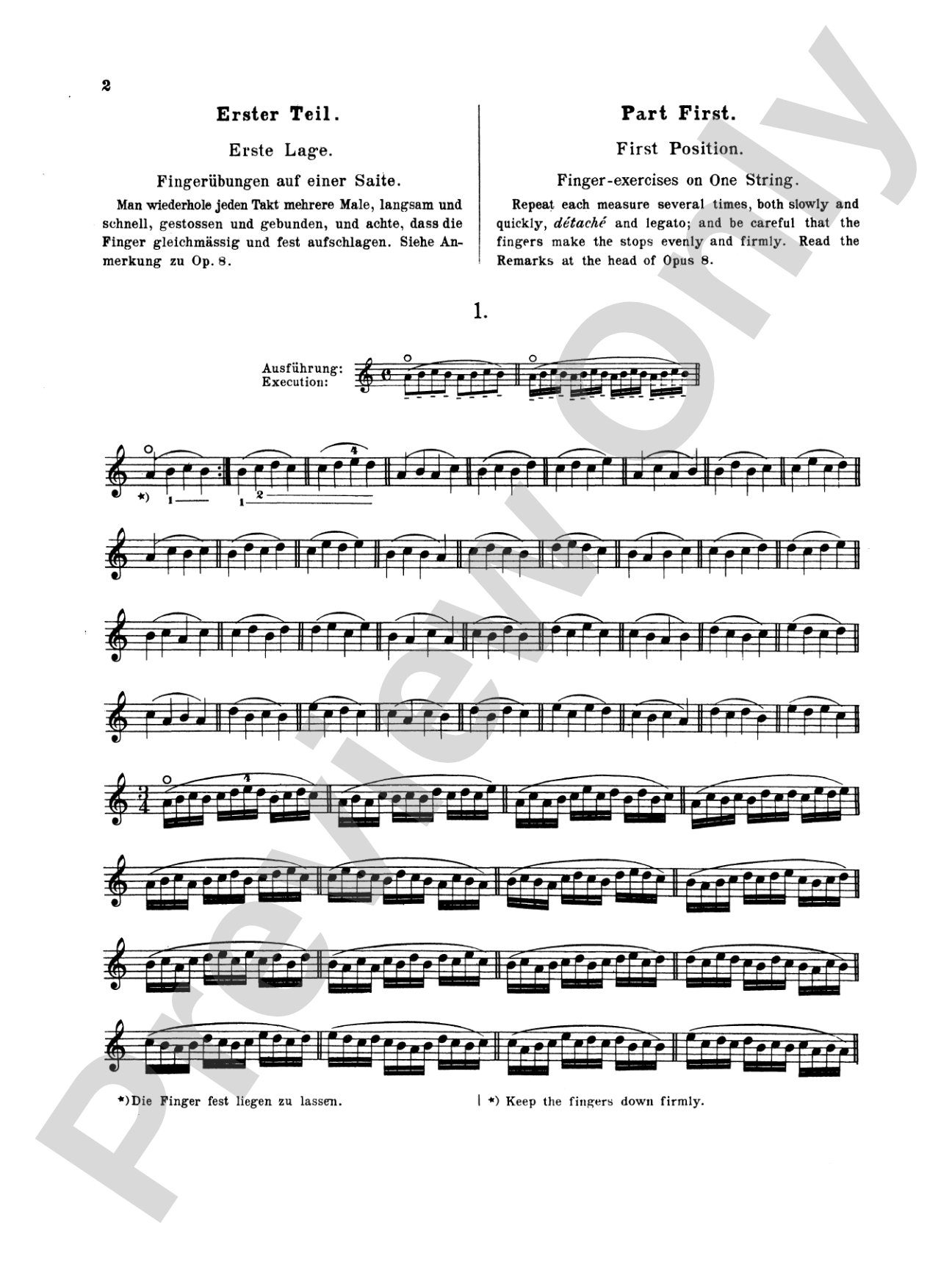 Sevcík: School of Violin Technics, Op. 1, Volume I: Violin Book
