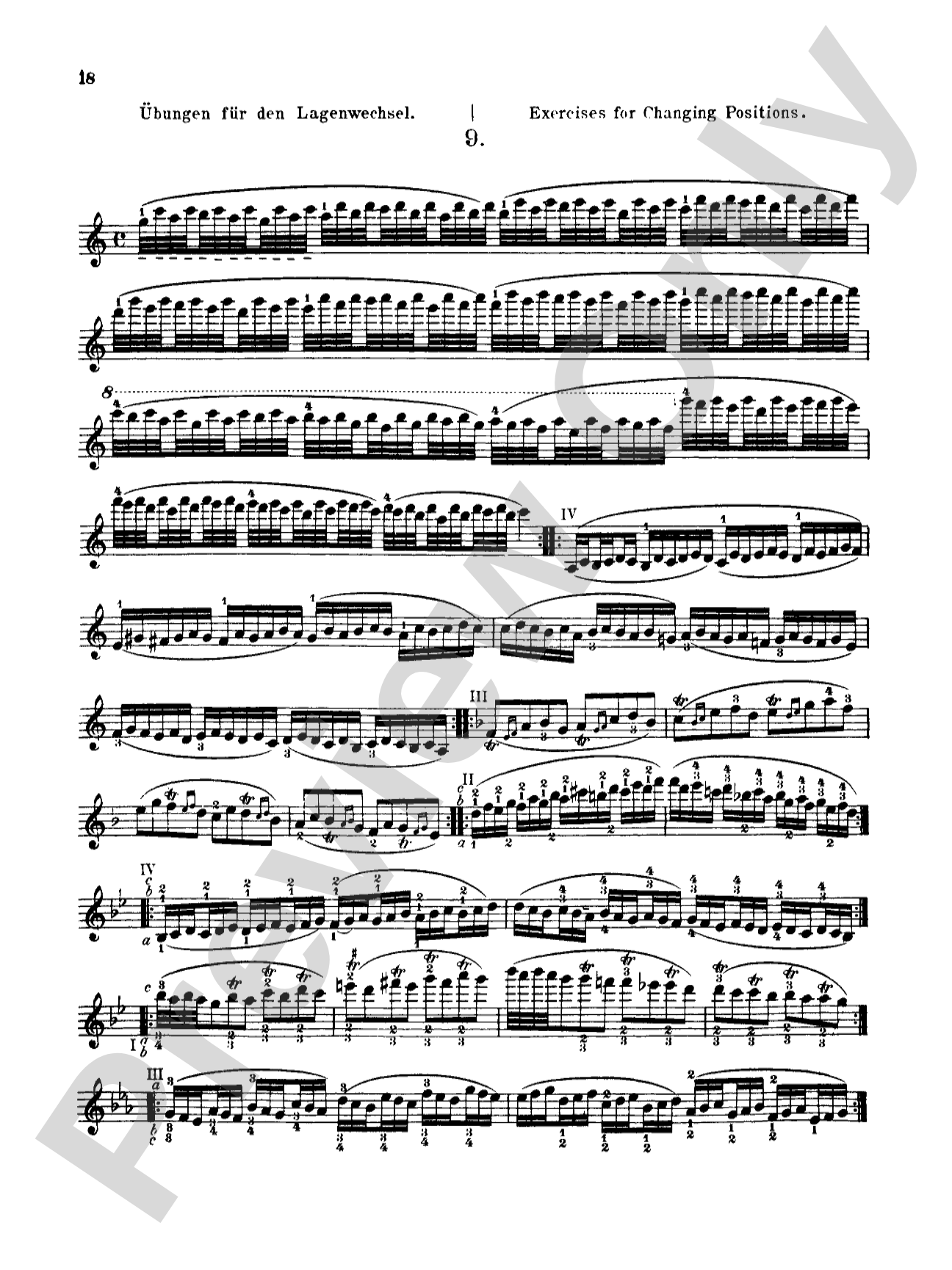Sevcík: School of Violin Technics, Op. 1, Volume III: Violin Book