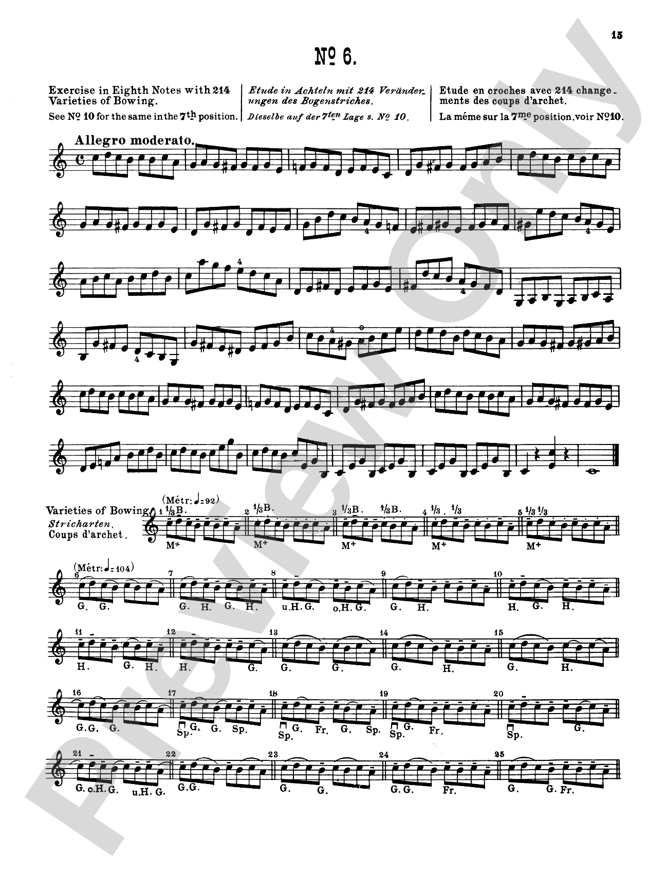 Sevcík: School of Bowing, Op. 2, Volume I: Violin Book