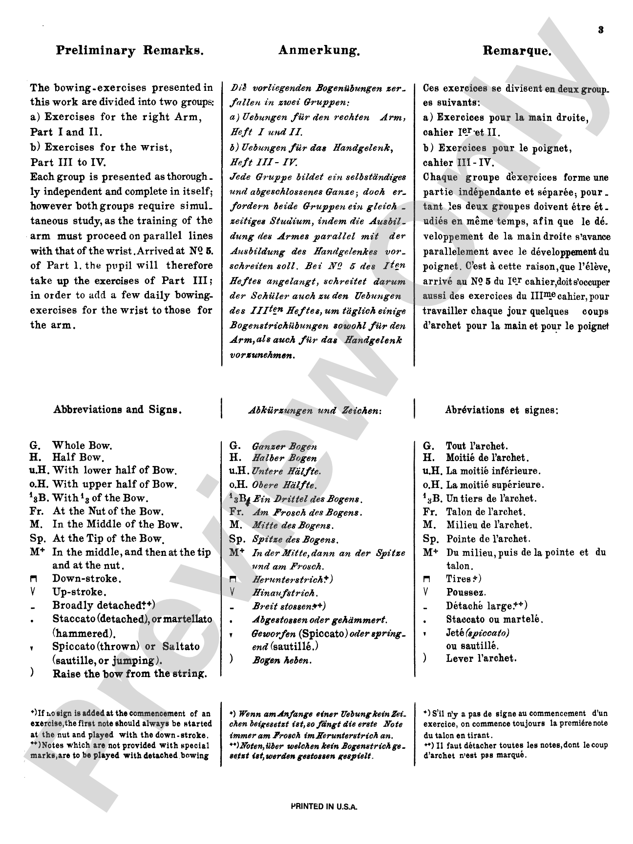 Sevcík: School of Bowing, Op. 2, Volume I: Violin Book