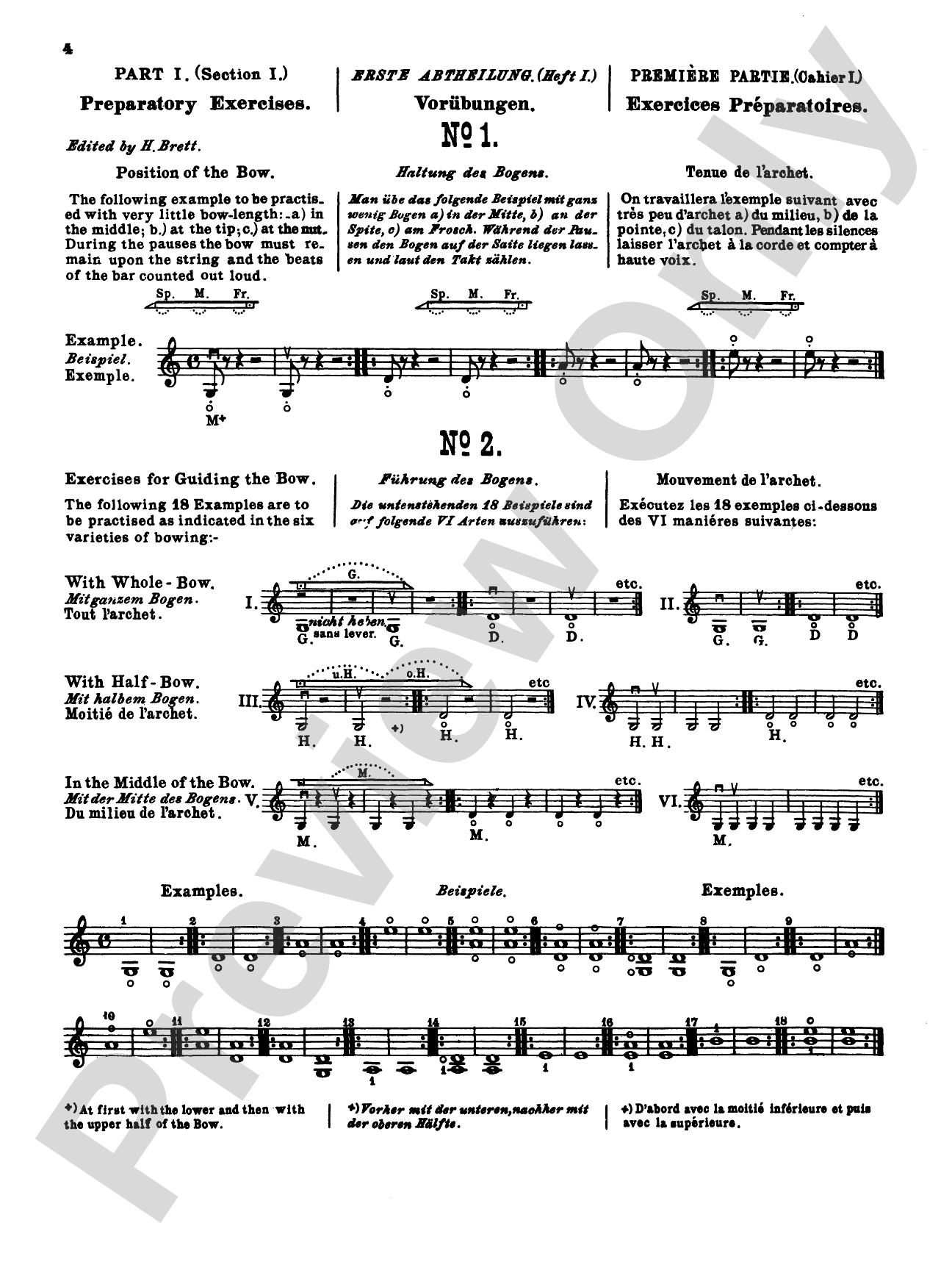 Sevcík: School of Bowing, Op. 2, Volume I: Violin Book