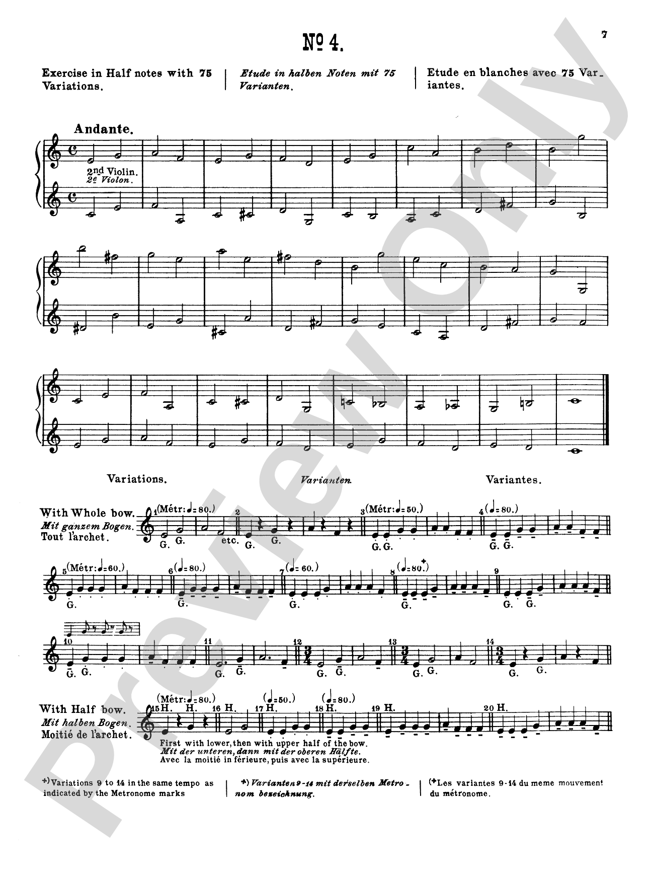 Sevcík: School of Bowing, Op. 2, Volume I: Violin Book